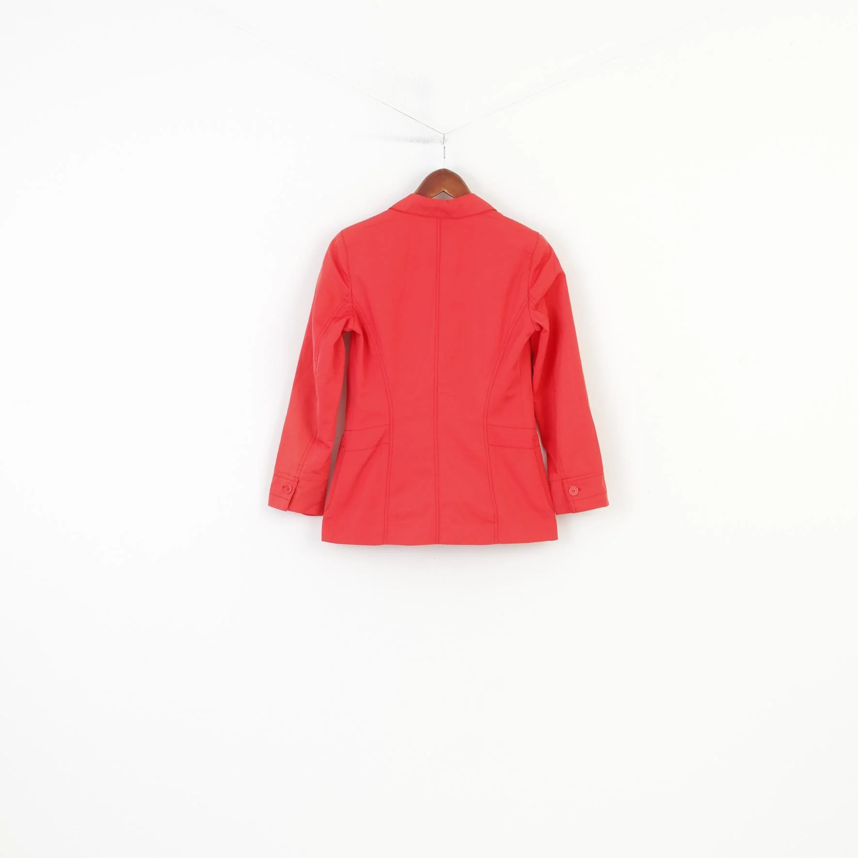 Marc Aurel Woman 34 XS Jacket Coral Blazer Bottoms Elegant Cotton Collar Breasted Top - Image 7
