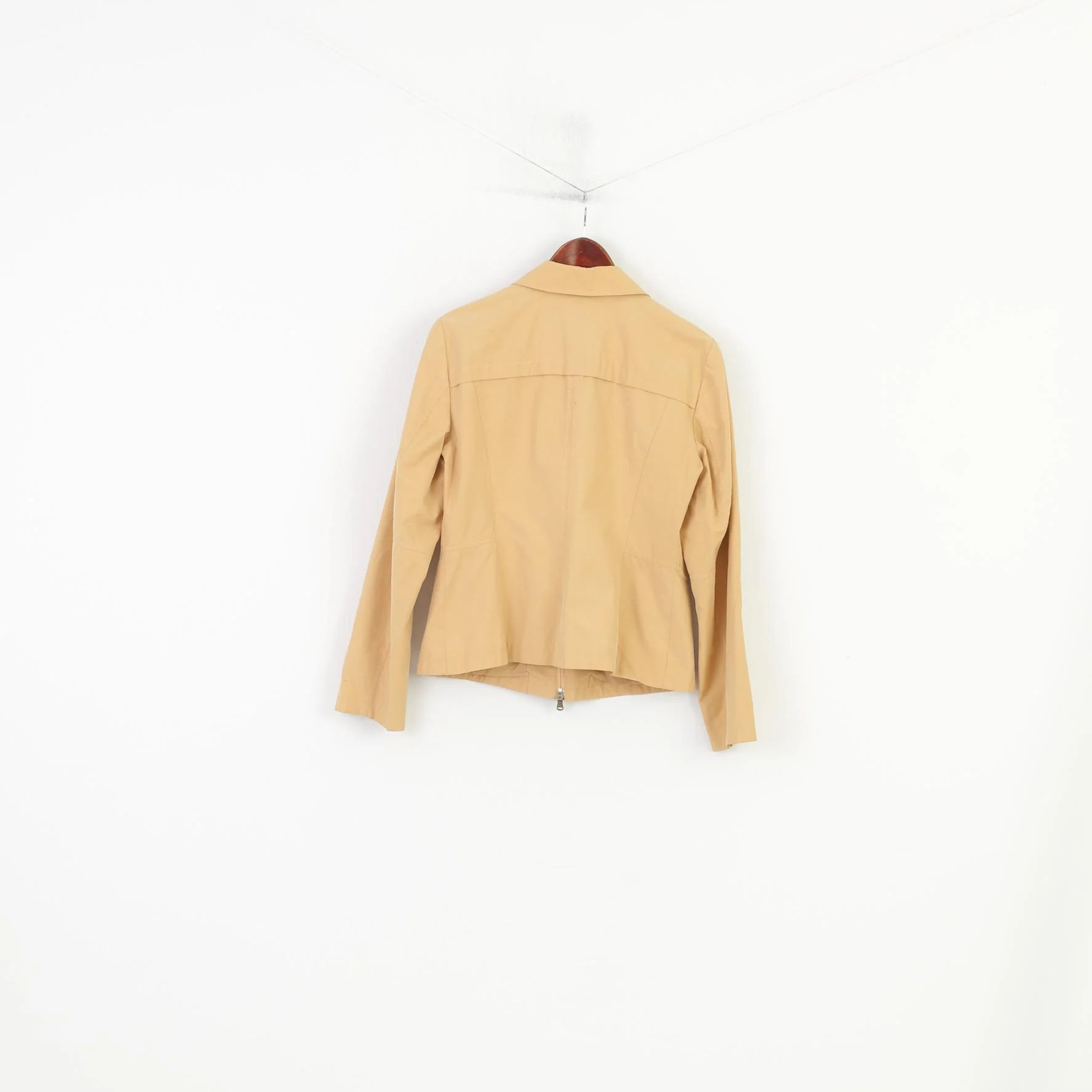 Marc Aurel Women 38 S Jacket Lightweight Caffe Beige Zip Up Cotton Top - Image 8