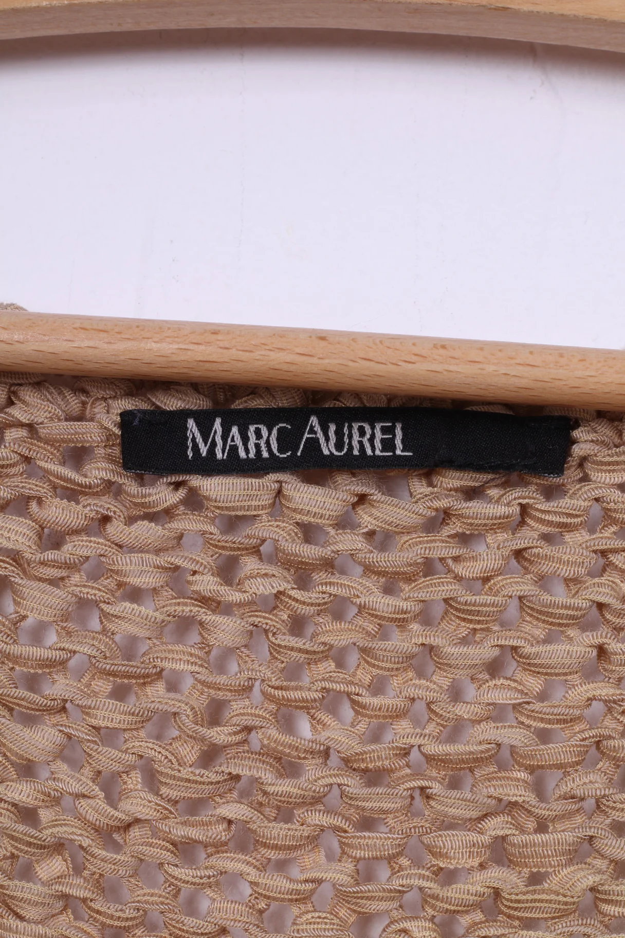 Marc Aurel Womens M Knit Vest Sleeveless V Neck Beige Top - Image 3