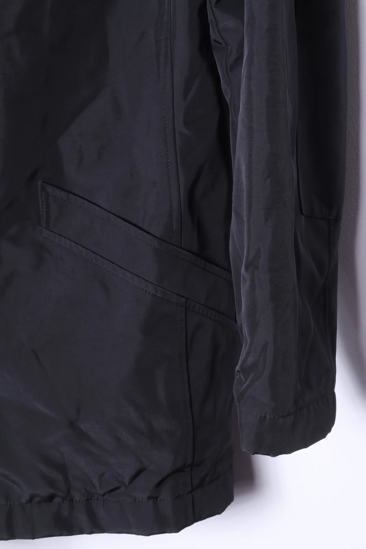 Marc Aurel Women XL Jacket Black Single Breasted Padded Nylon Waterproof Top - Image 3