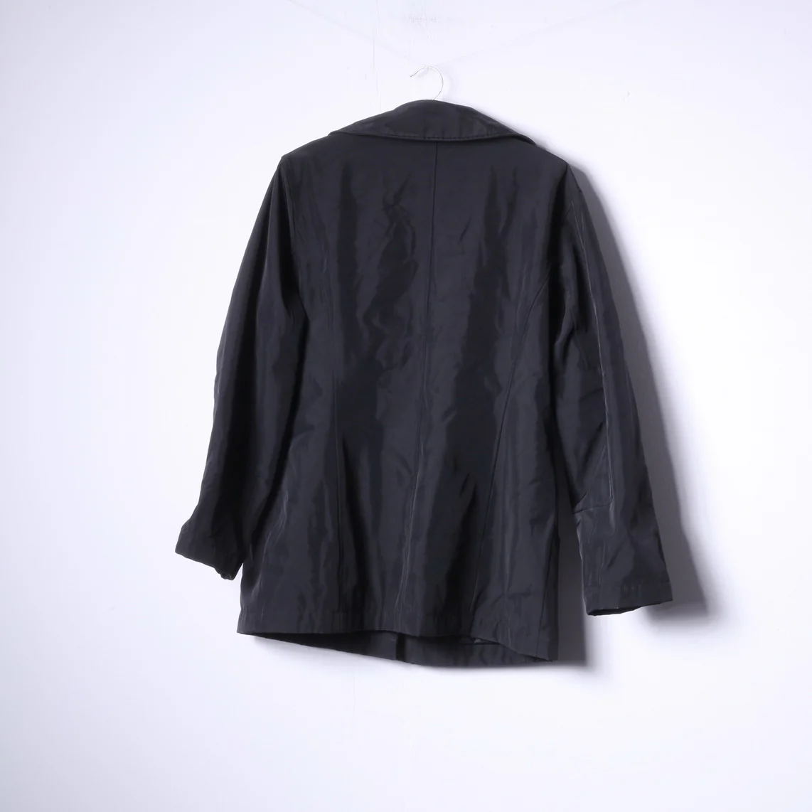 Marc Aurel Women XL Jacket Black Single Breasted Padded Nylon Waterproof Top - Image 6