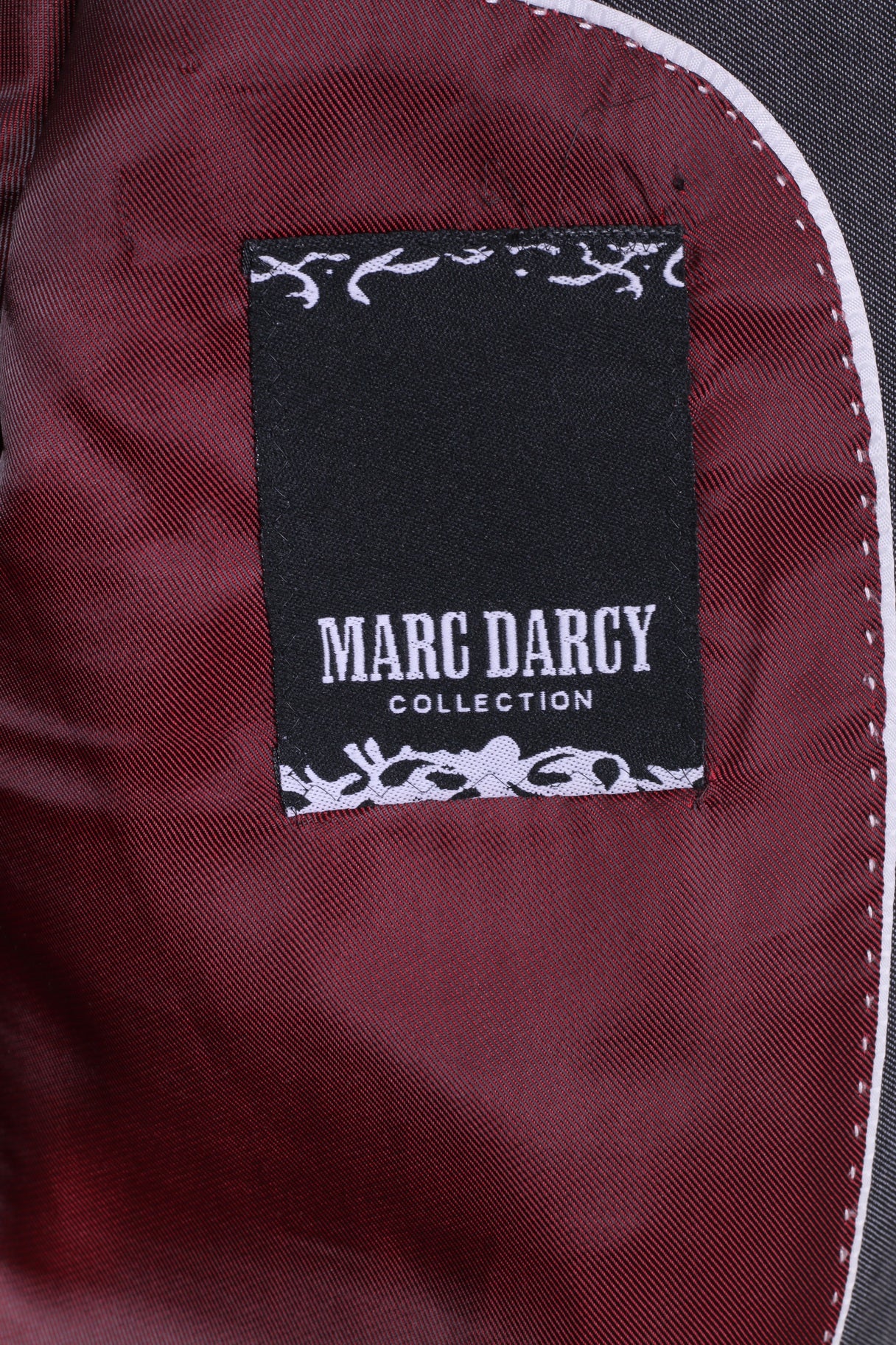 Marc Darcy Mens 42R Blazer Grey Single Breasted Jacket Shoulder Pads - Image 4