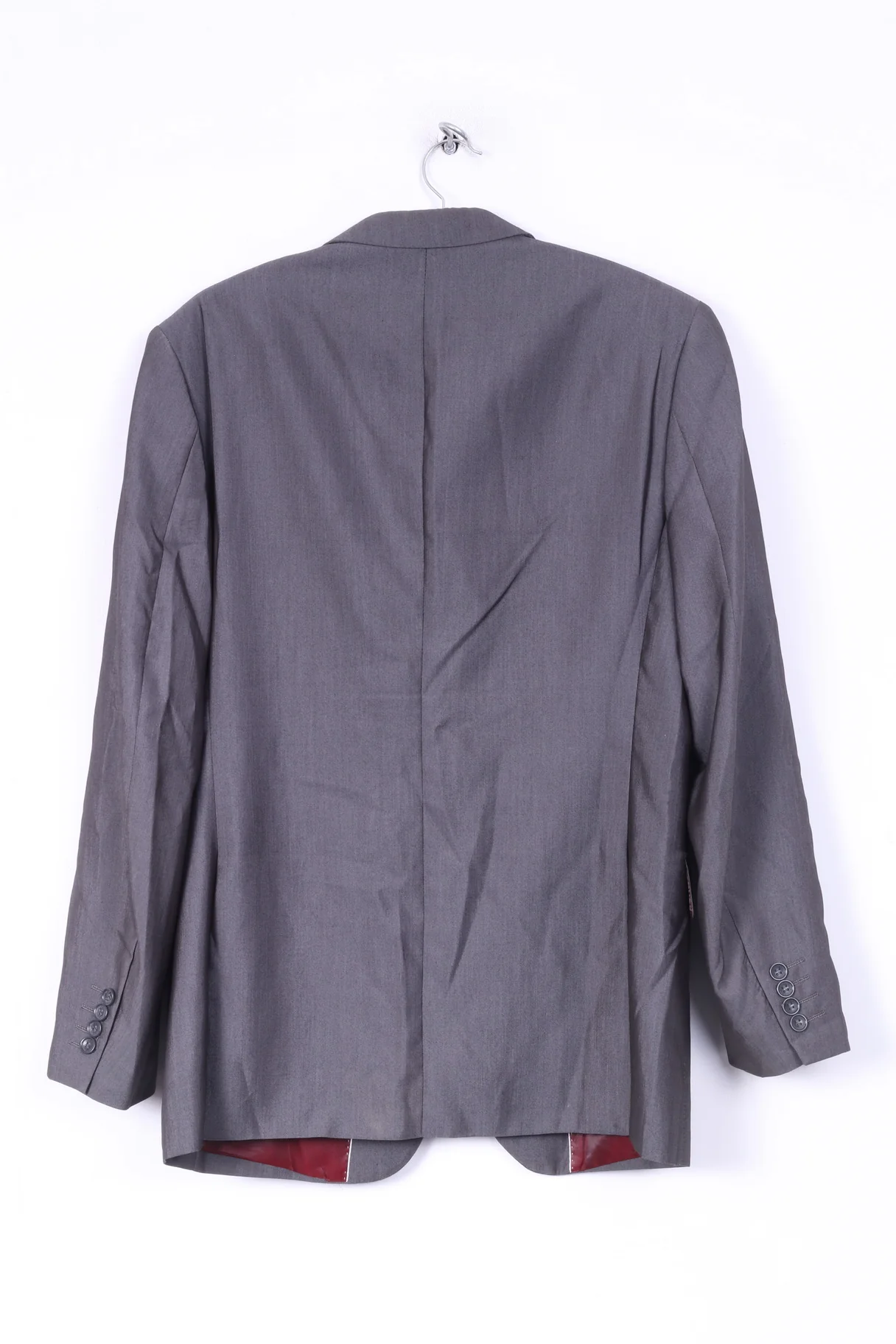 Marc Darcy Mens 42R Blazer Grey Single Breasted Jacket Shoulder Pads - Image 6