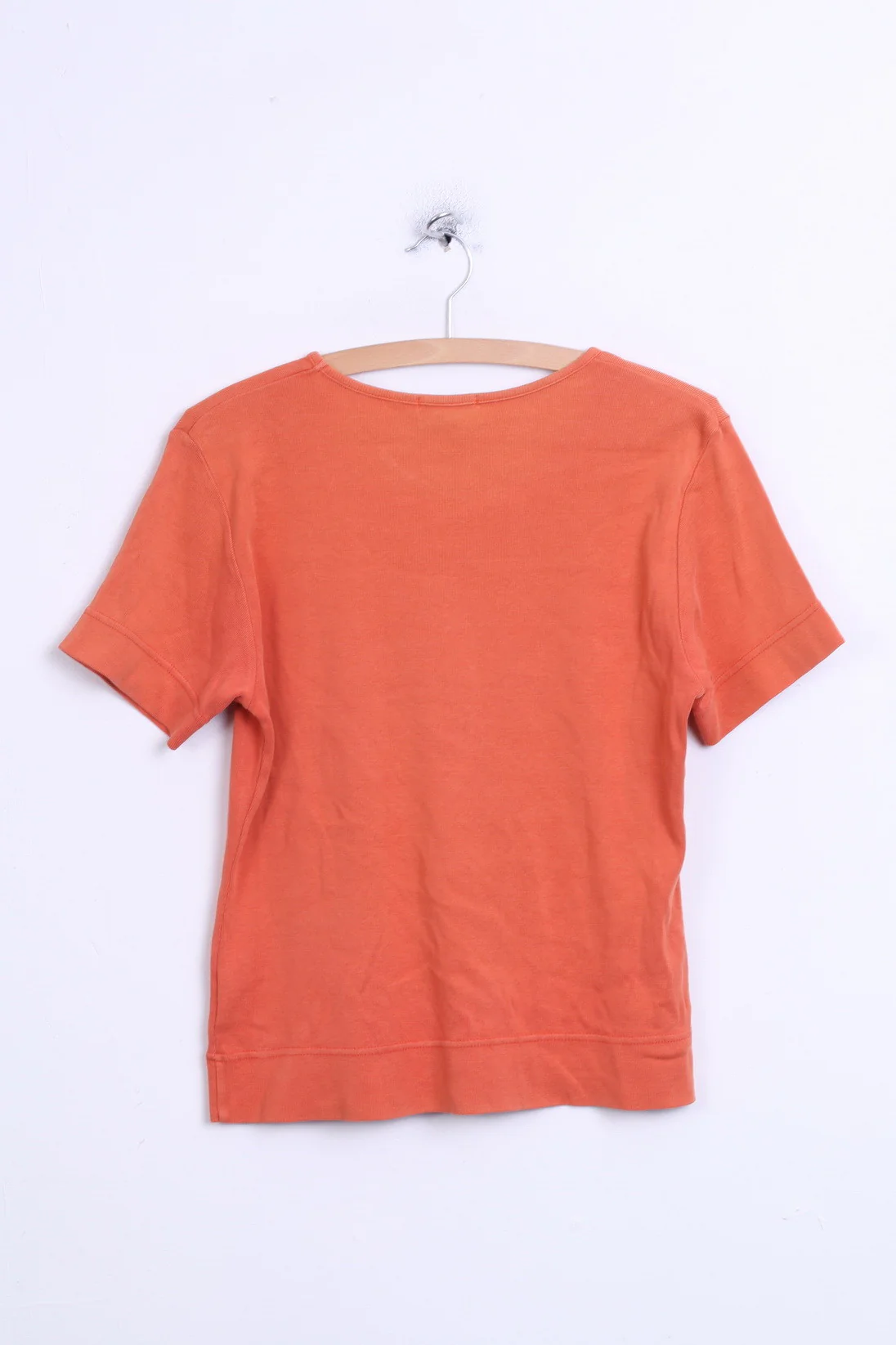 Marc O'Polo Womens L T-Shirt Crew Neck Cotton Orange Vintage - Image 5