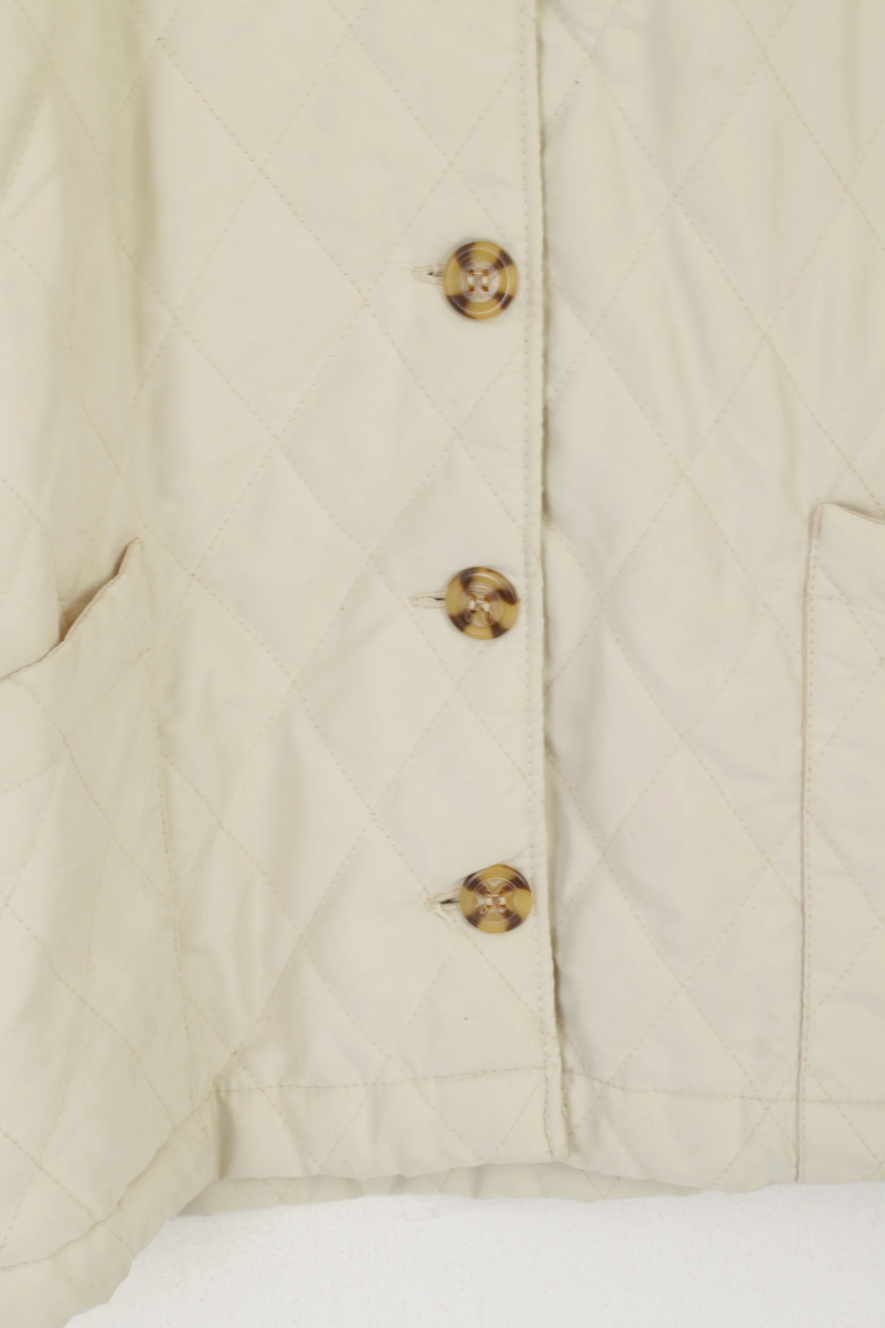 Marcel Clair Women M 40/42 Vest Beige Light Gilted Bodywarmer Sleeveless Top - Image 3