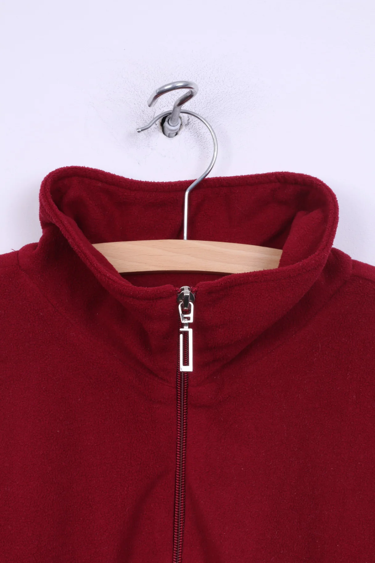 Marcel Clair Womens 36/38 M/L Fleece Top Zip Neck Sweatshirt Burgundy Sportswear - Image 2