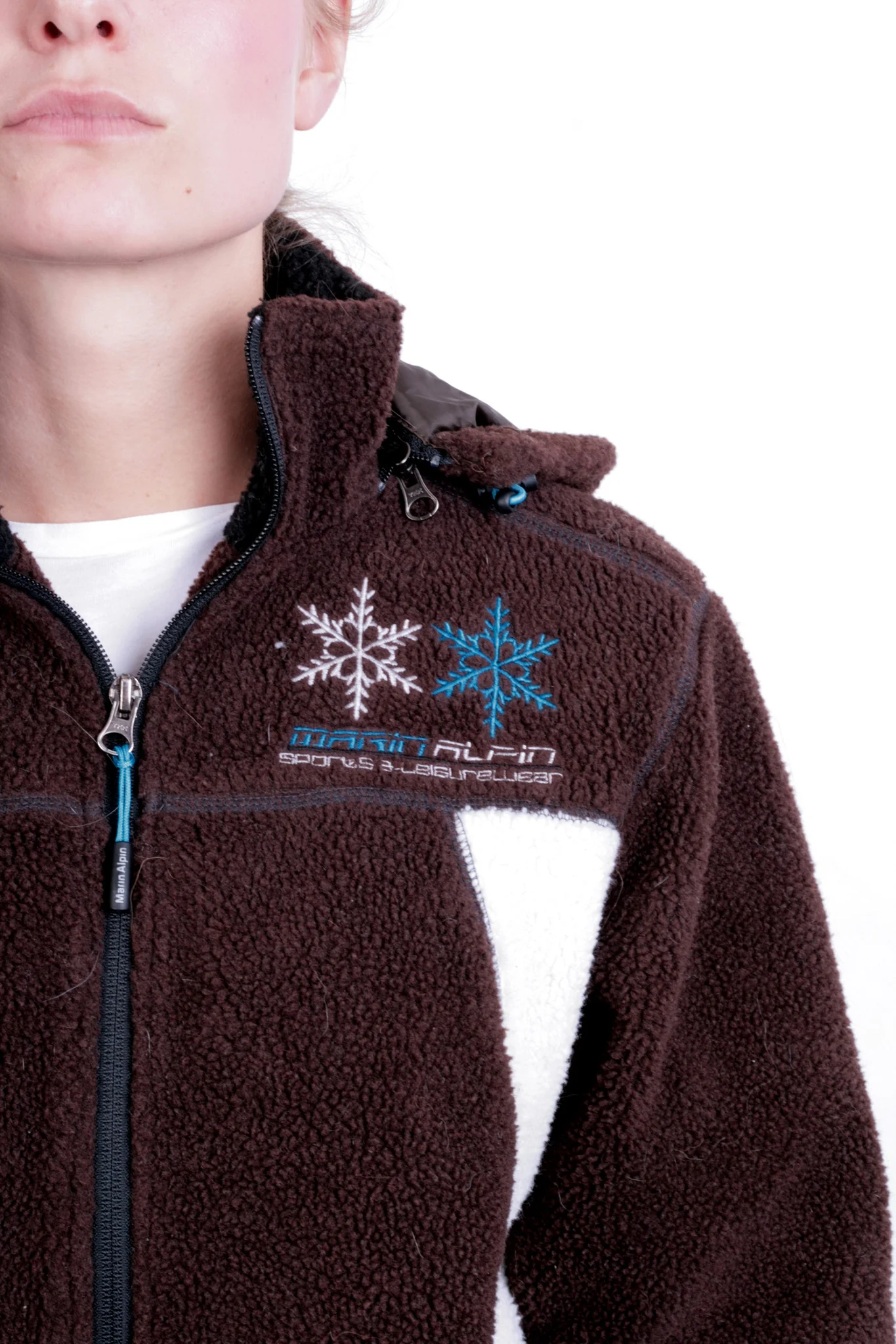 Marin Alpin Women's S Sweatshirt Fleece Top Hood Full Zipper - Image 3