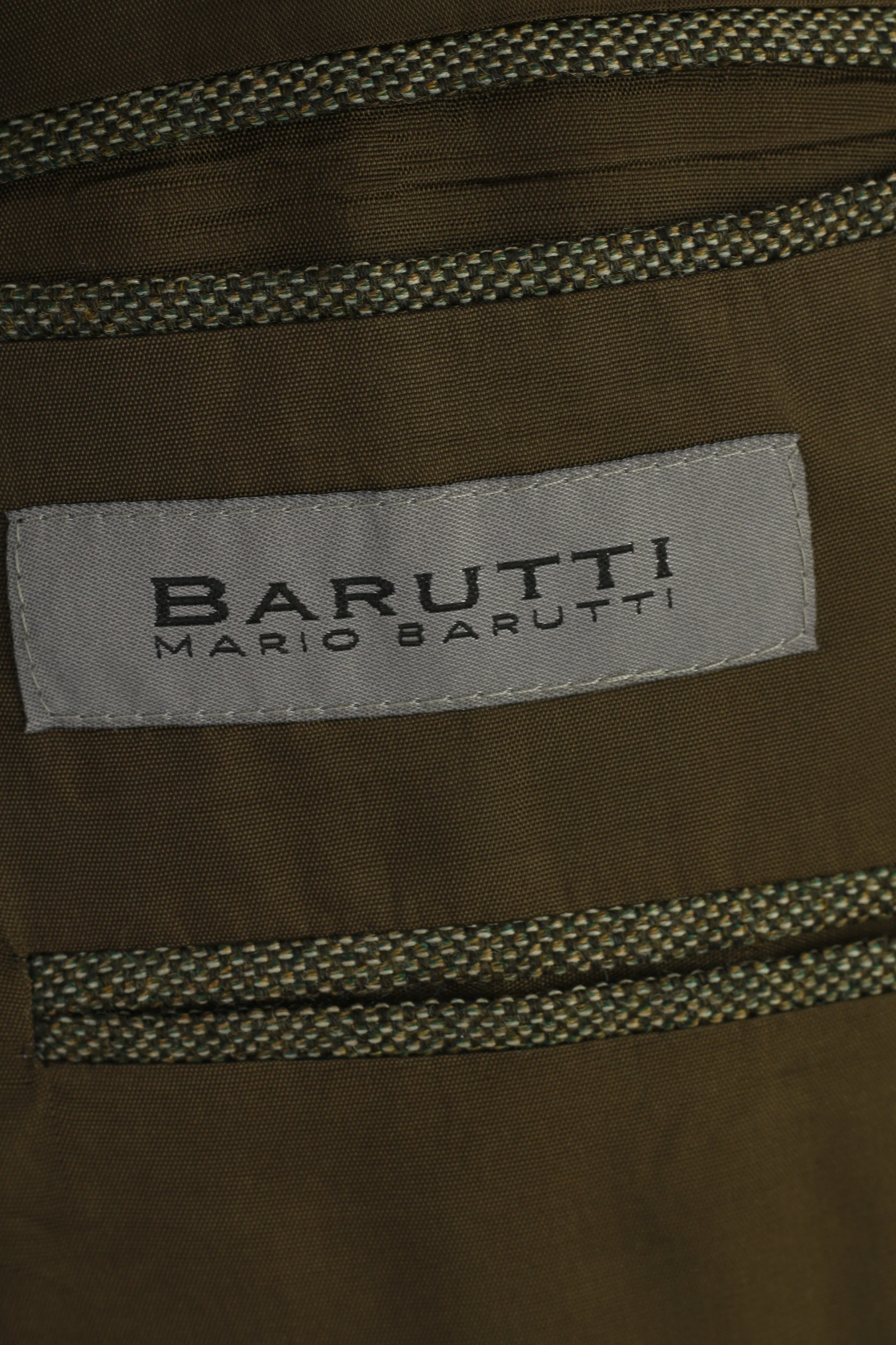 Mario Barutti Men 50 XL Blazer Green Shoulder Pads Single Breasted Hauptfutter Jacket - Image 4