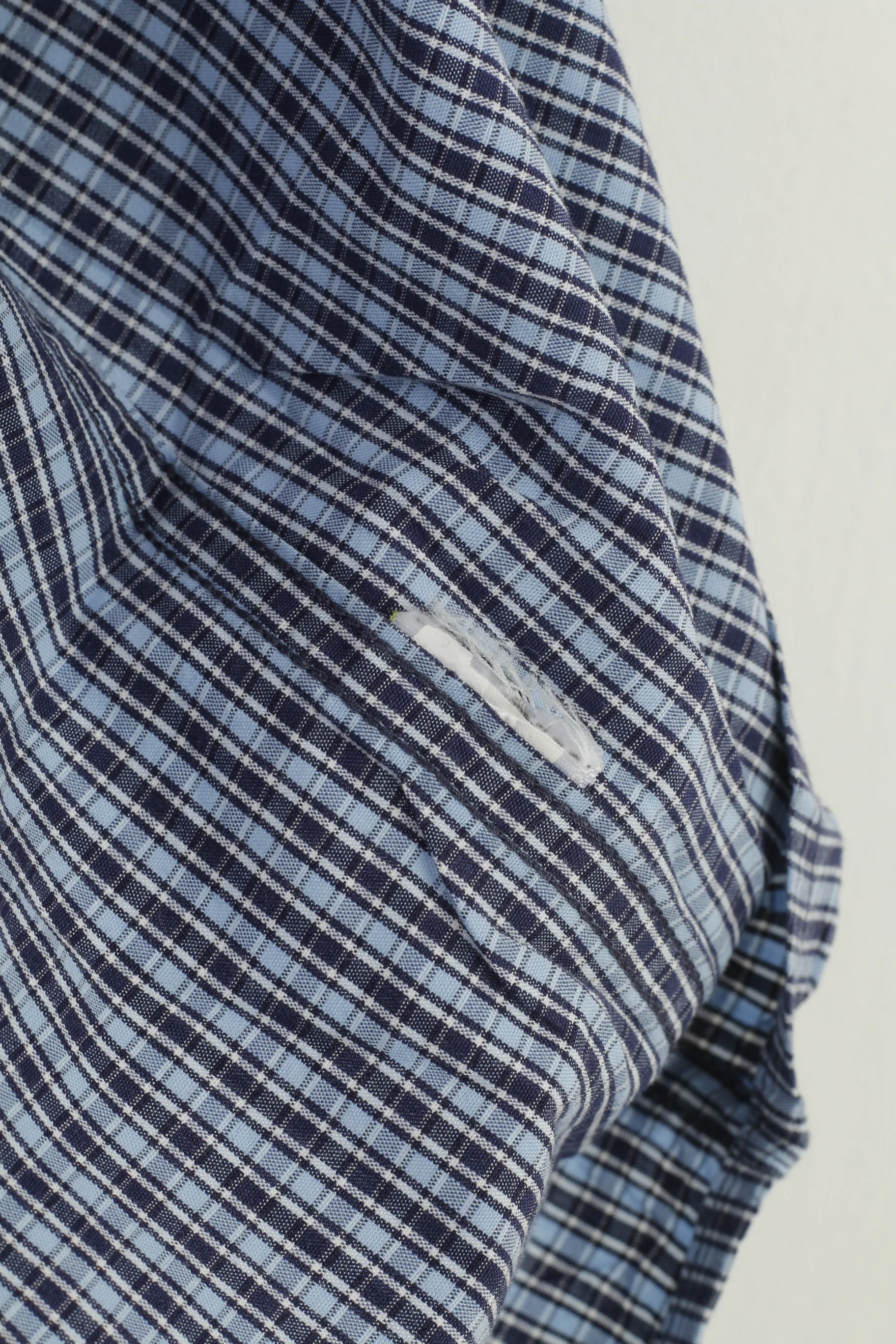 Marks & Spencer Men XL Casual Shirt Blue Checkered Pure Cotton Regular Fit Top - Image 5