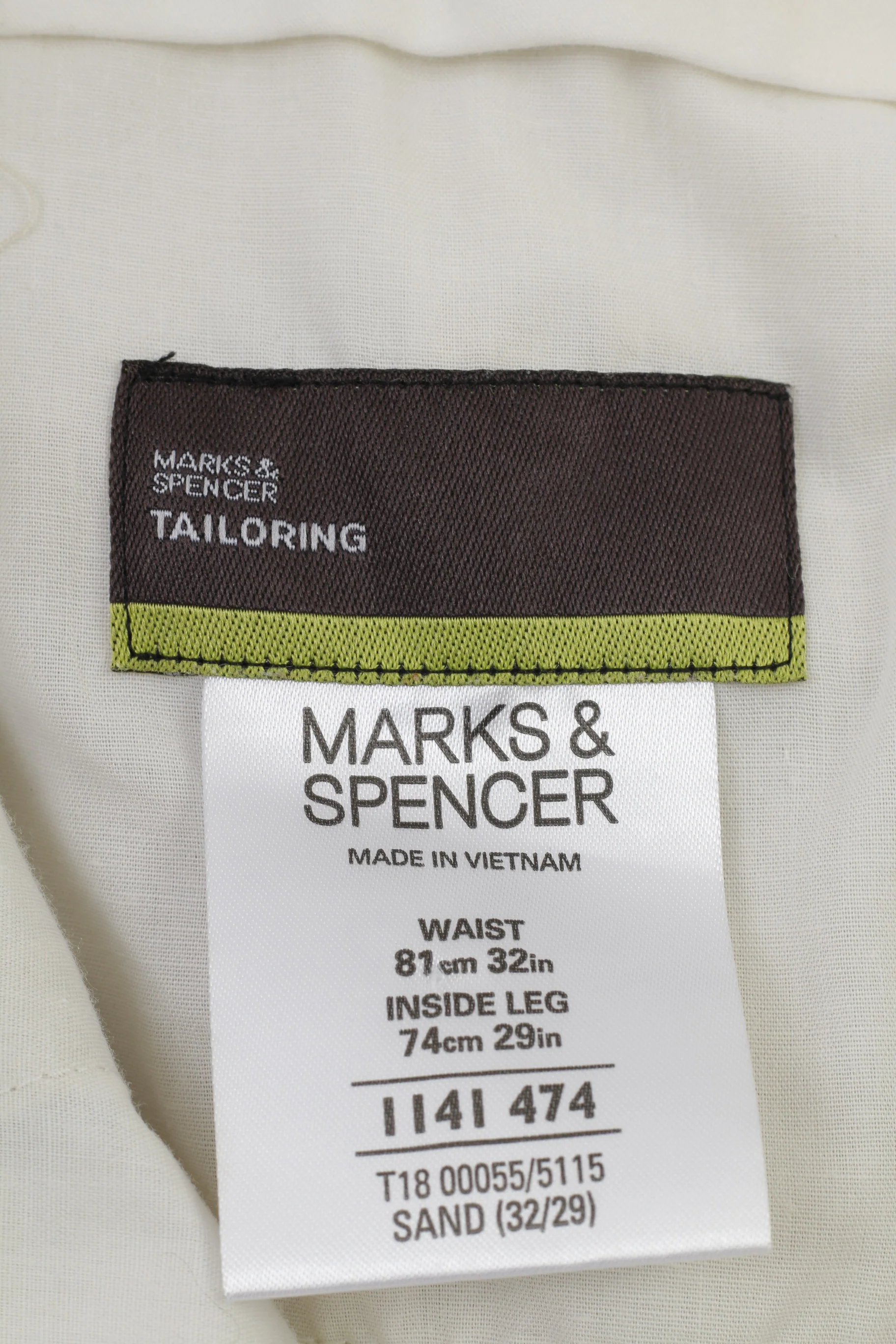 Marks&Spencer Woman 81cm 74cm Trousers Linen Cream Tailoring Elegant High Waist Top - Image 4