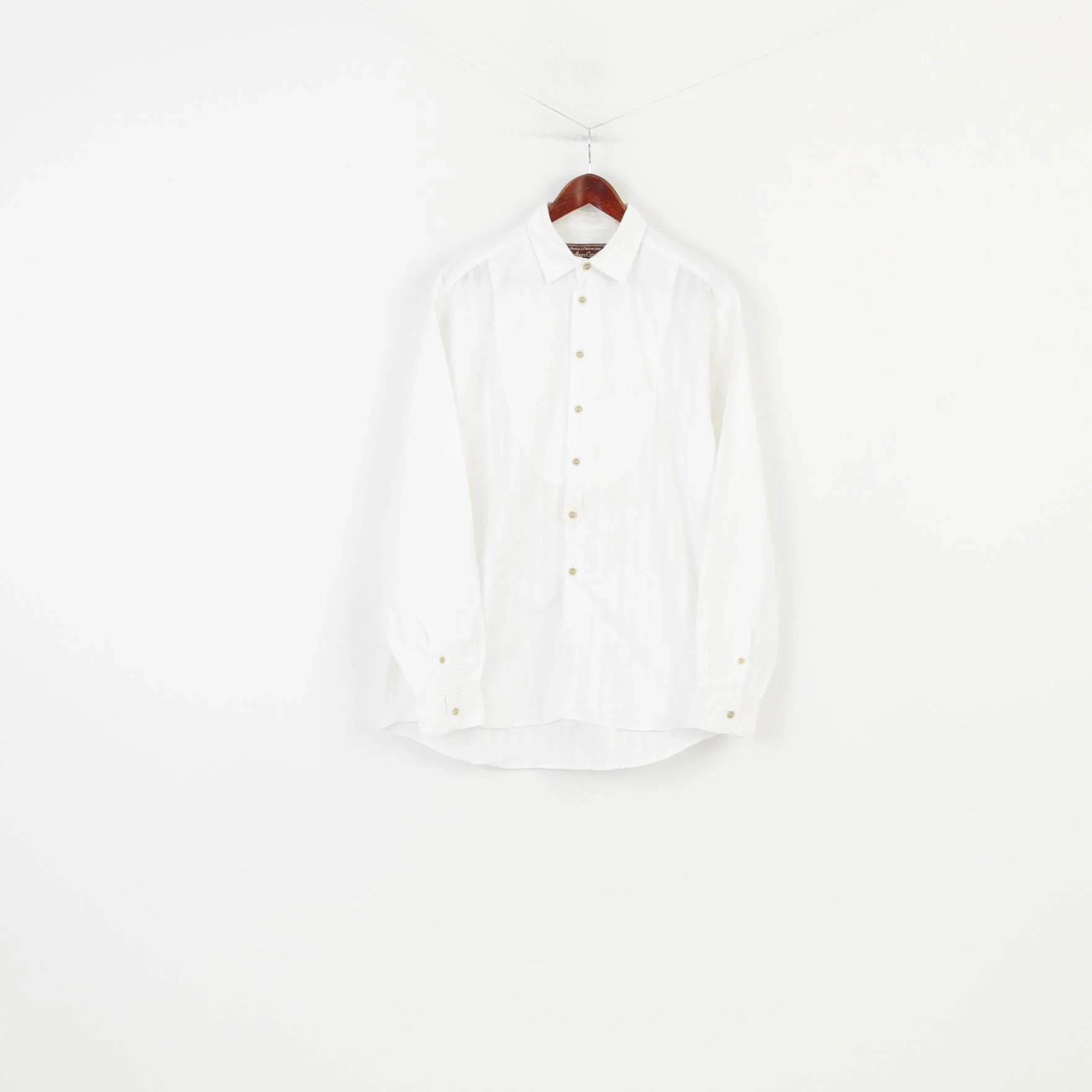 Marlboro Classics Men XL Casual Shirt Long Sleeve White Country Cotton Vintage Top