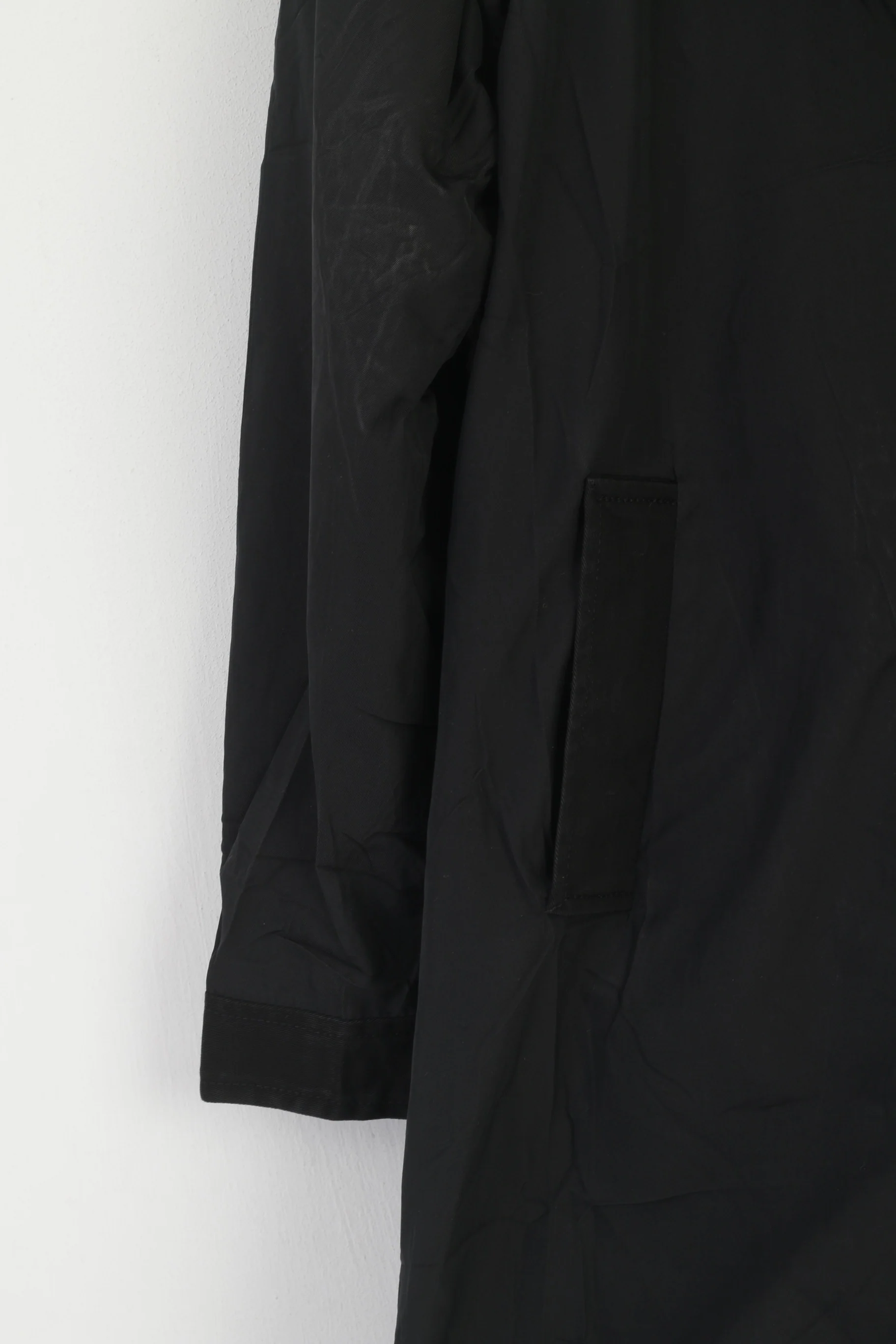 Mauro Grifoni Women 40 XS Coat Black Shiny Italy Design Lightweight Casual Top - Image 4