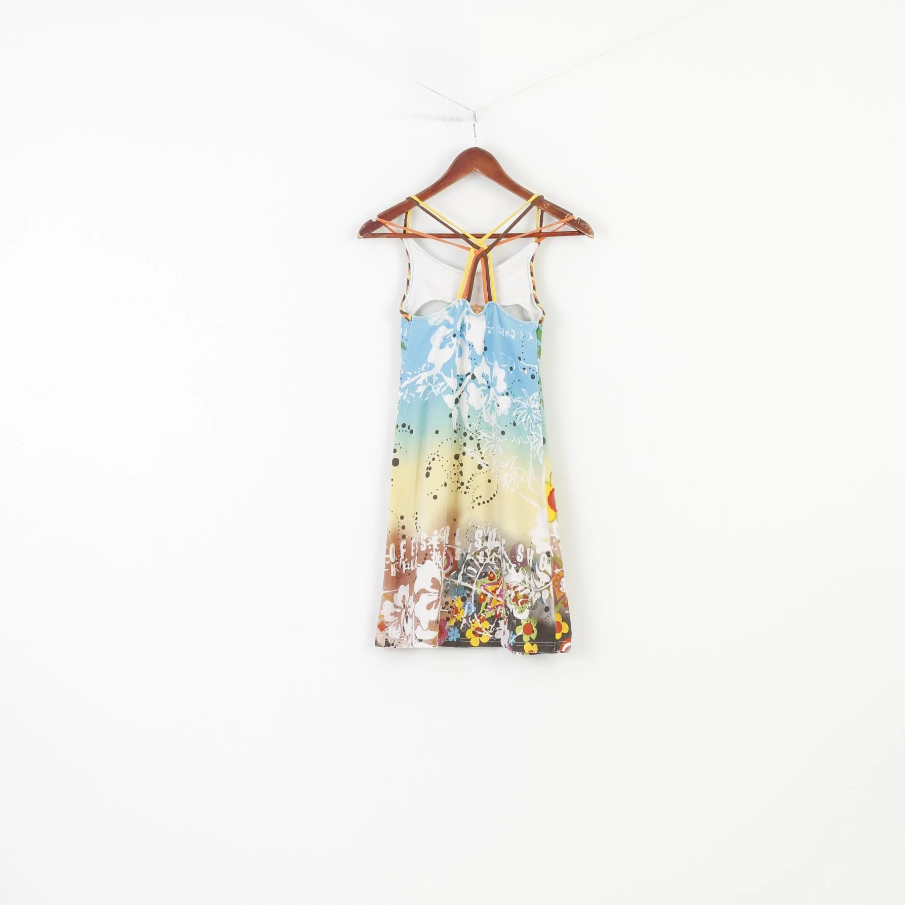 Mayoral Girls 18 167cm Dress Cross Back Cotton Multiprint Summer Sleeveless Top - Image 7
