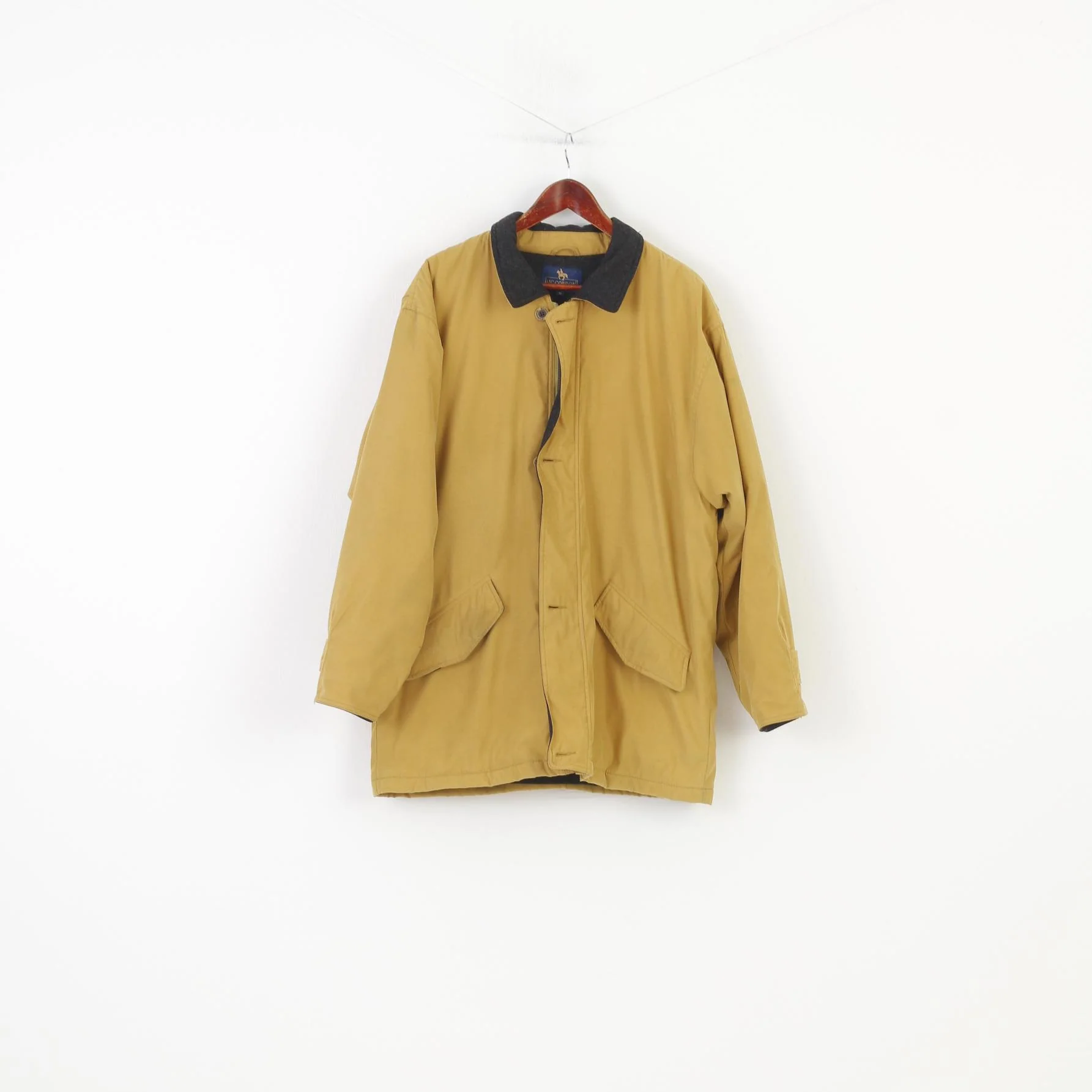 Mc.Gordon Men M Jacket Padded Yellow Full Zipper Collar Vintage Top