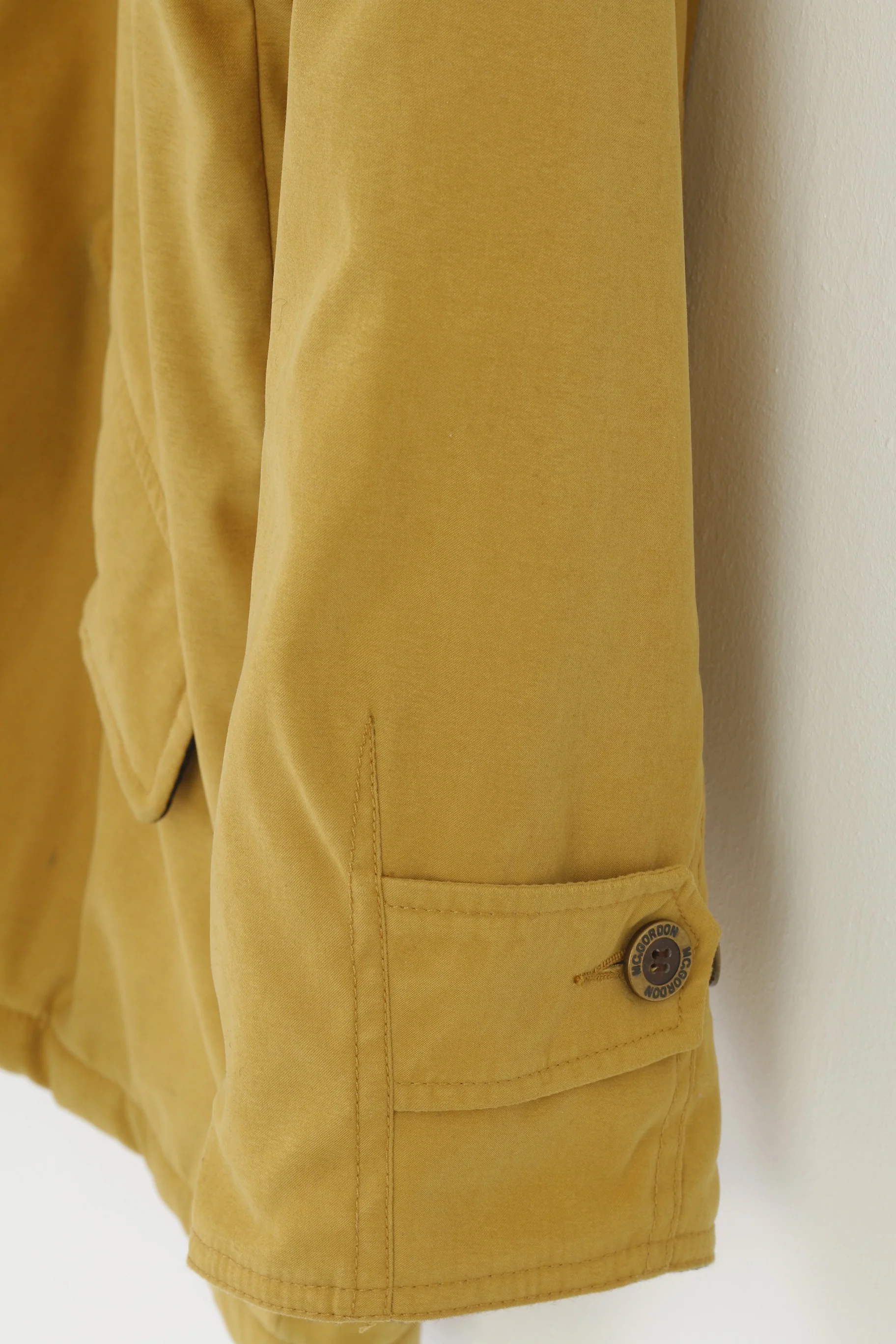 Mc.Gordon Men M Jacket Padded Yellow Full Zipper Collar Vintage Top - Image 3