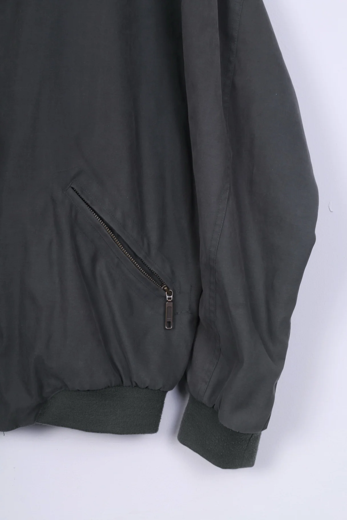 Mc.Gordon Mens L Bomber Jacket Green Full Zipper Vintage - Image 3