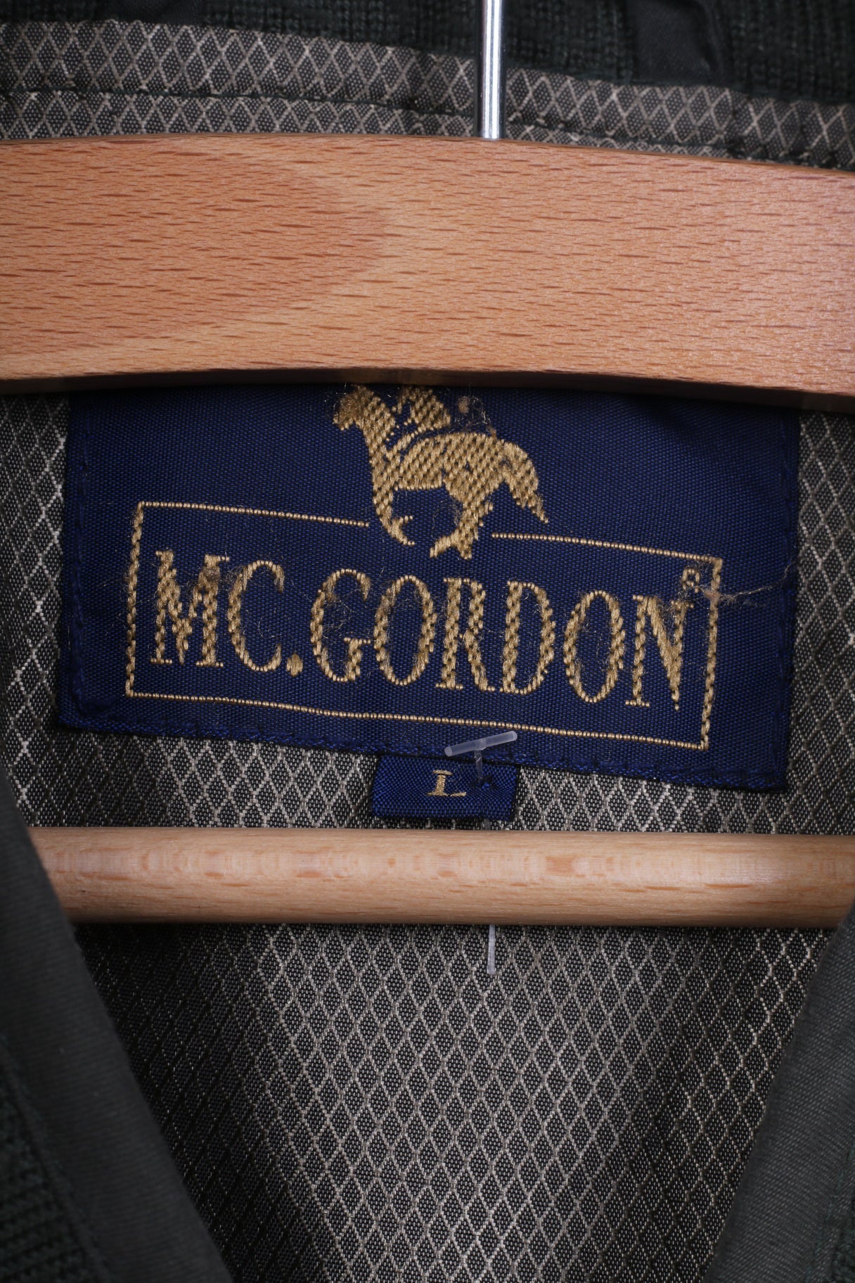 Mc.Gordon Mens L Bomber Jacket Green Full Zipper Vintage - Image 4