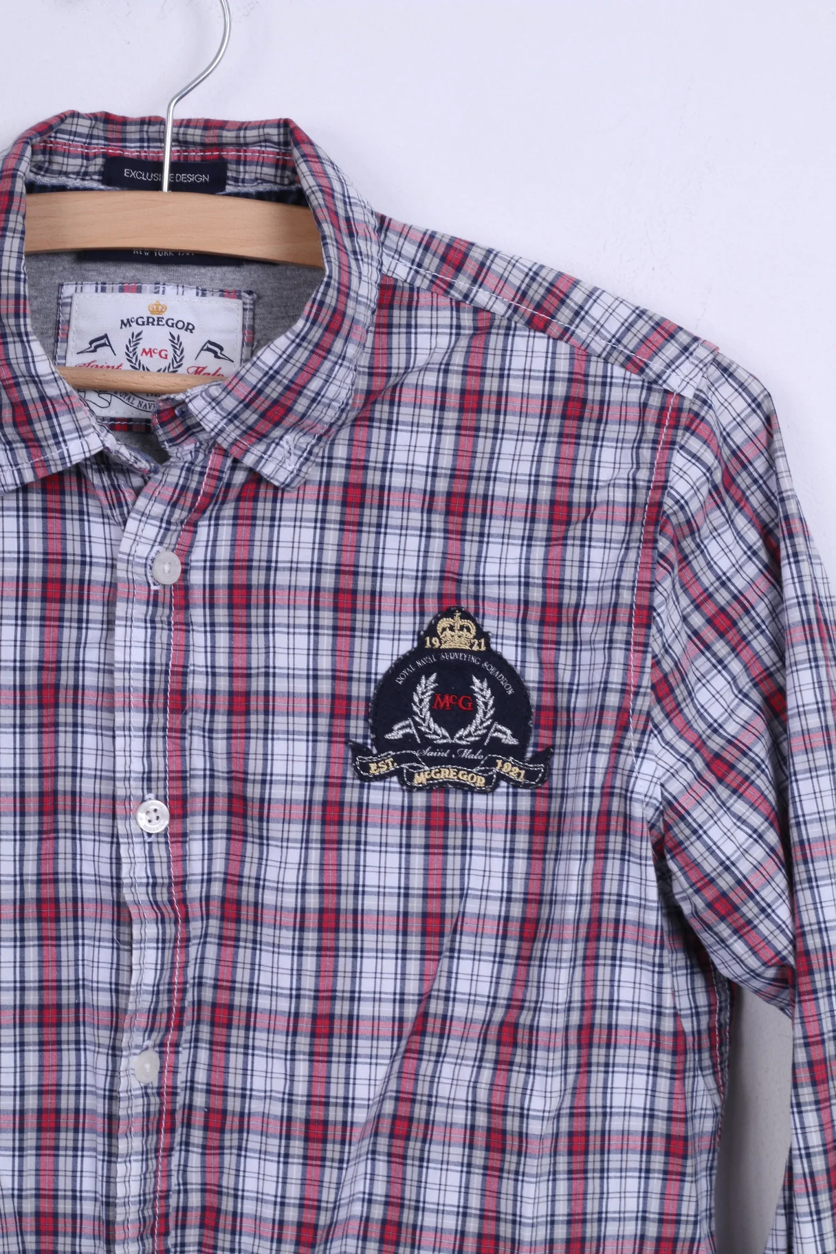 McGregor Boys 176 Casual Shirt Check Button Down Collar Cotton Long Sleeve - Image 3