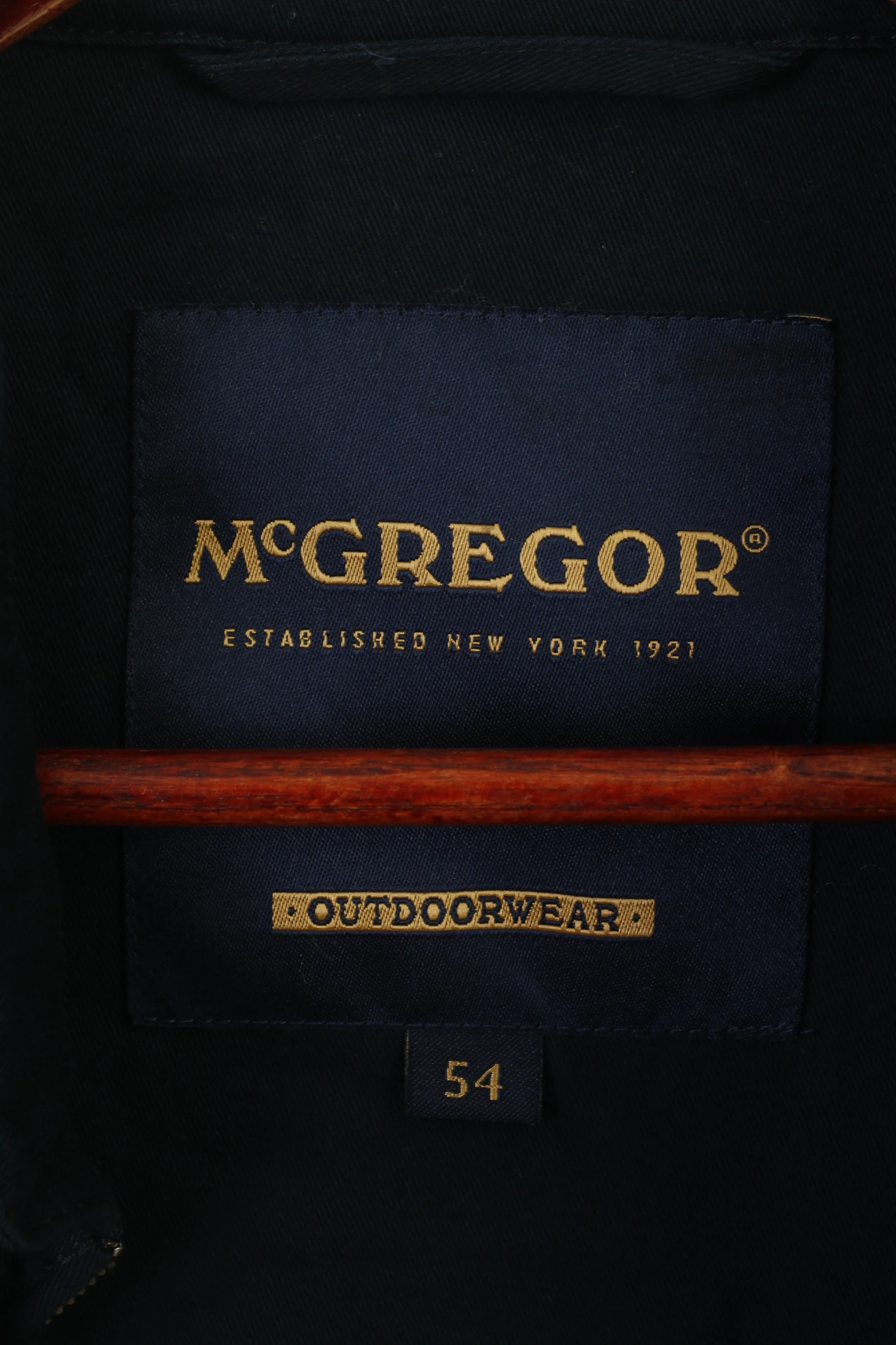 McGregor Men 54 L Jacket Navy Cotton Outdoor Harrington Zip Up Classic Top - Image 5