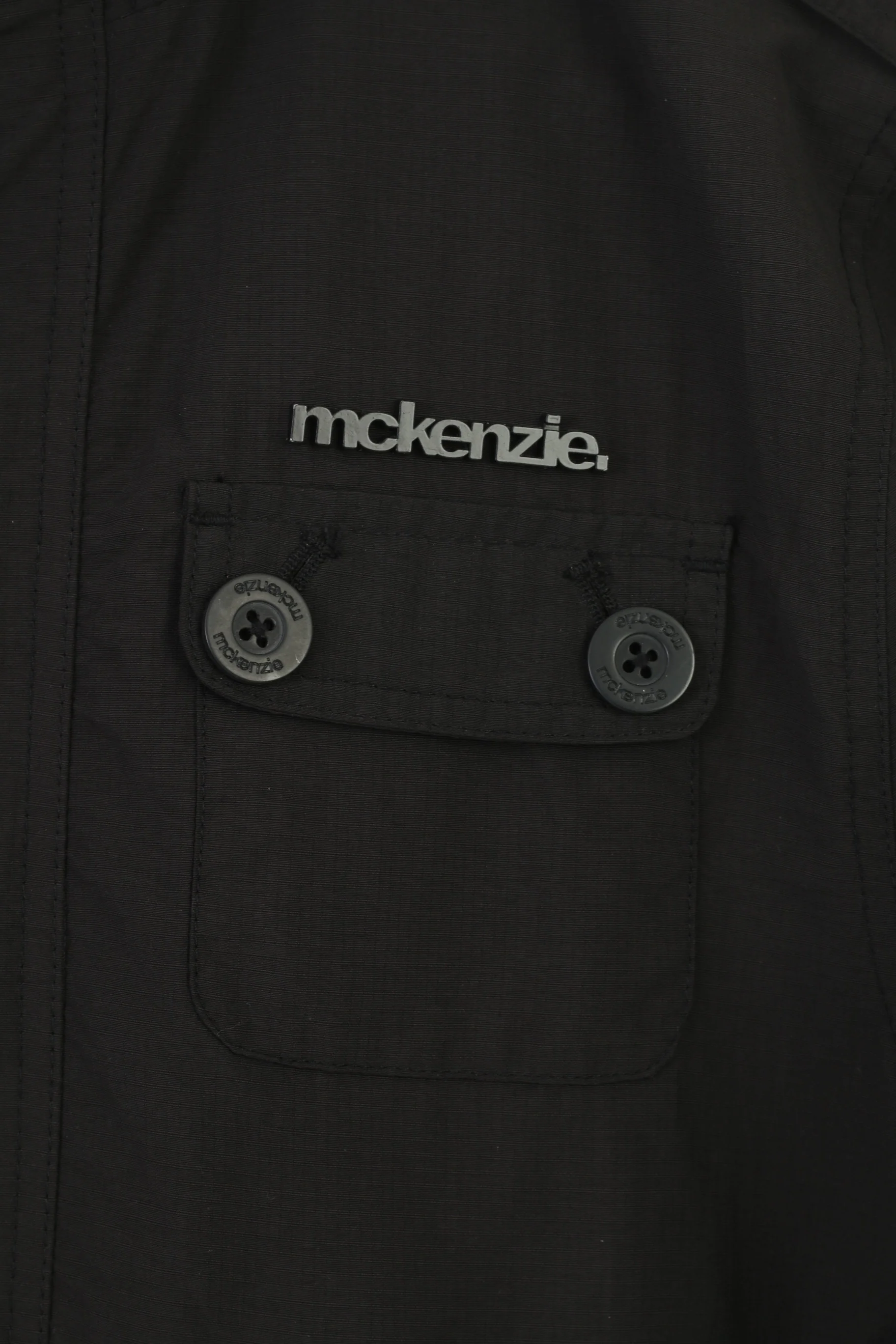 Mckenzie Women XS Jacket Nylon Waterproof Hood Black Full zipper Vintage Sport Pockets Top - Image 4