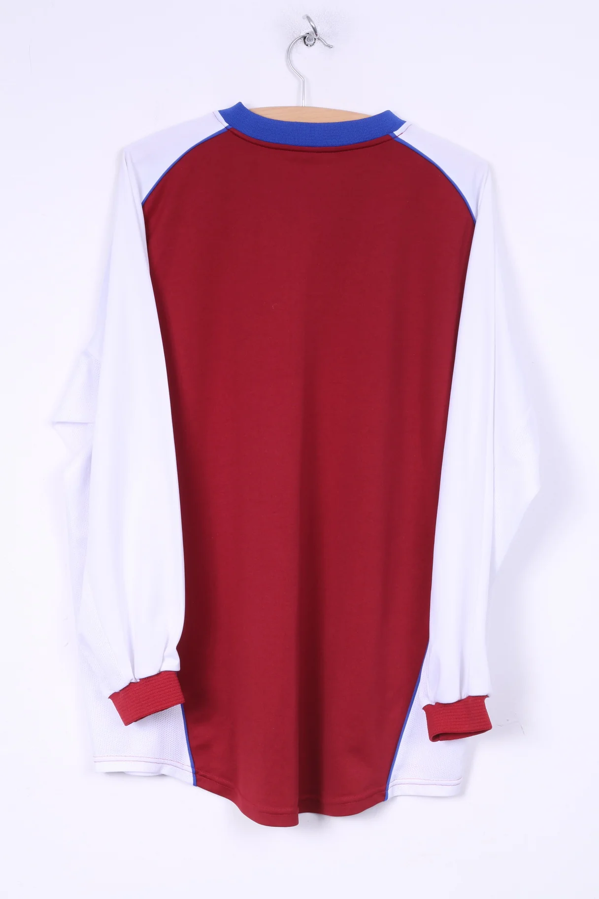 Mens XL Shirt Long Sleeve Sportswear Jersey Maroon Raglan Sleeve - Image 4