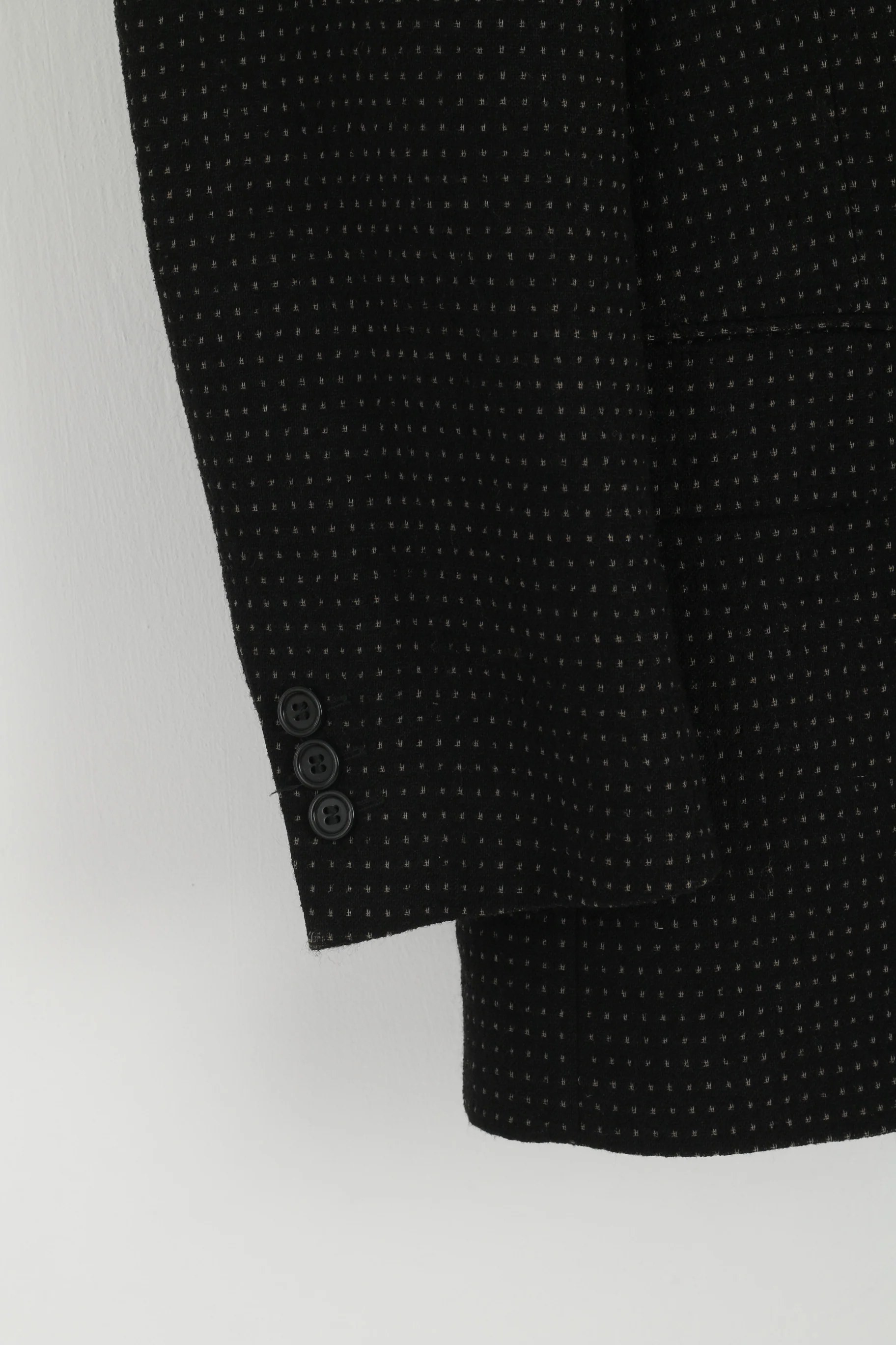 Messori Men 54 44 Blazer Black Wool Nylon Made In Italy Single Breasted Designer Jacket - Image 4