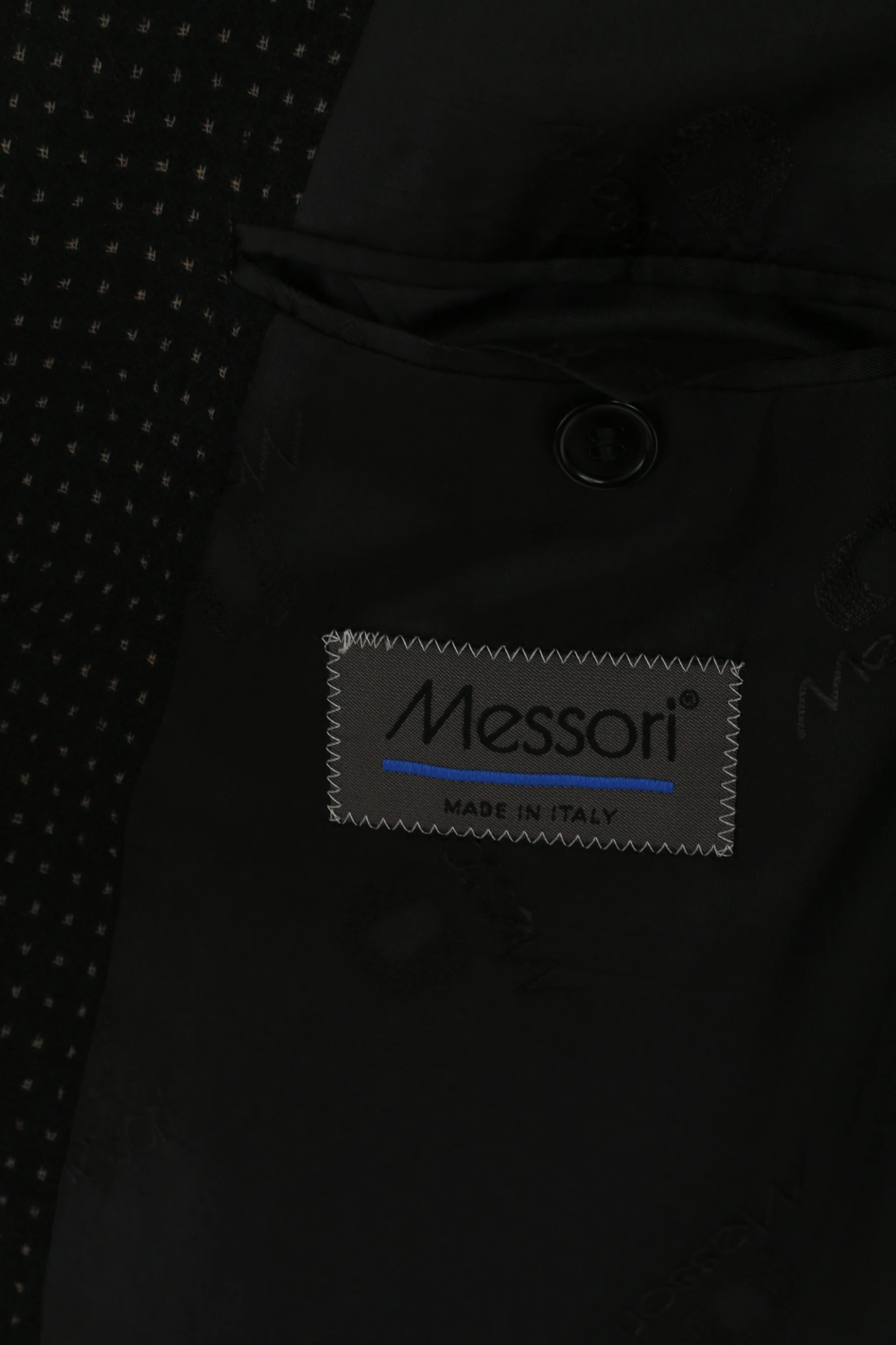 Messori Men 54 44 Blazer Black Wool Nylon Made In Italy Single Breasted Designer Jacket - Image 5