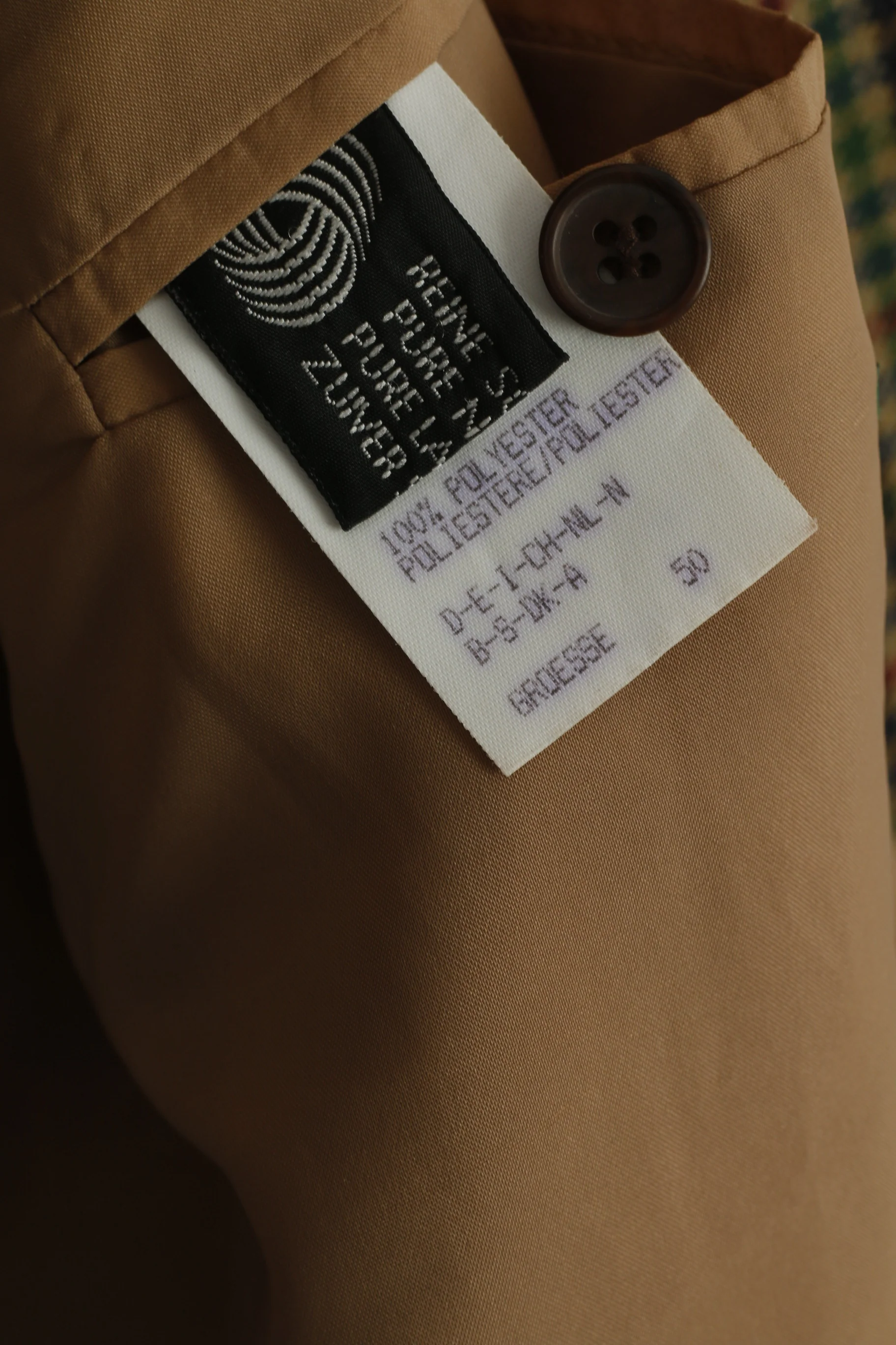 Michel Luzzi Linea Uomo Men 50 40 Blazer Brown Herringbone Vintage Wool Jacket - Image 6