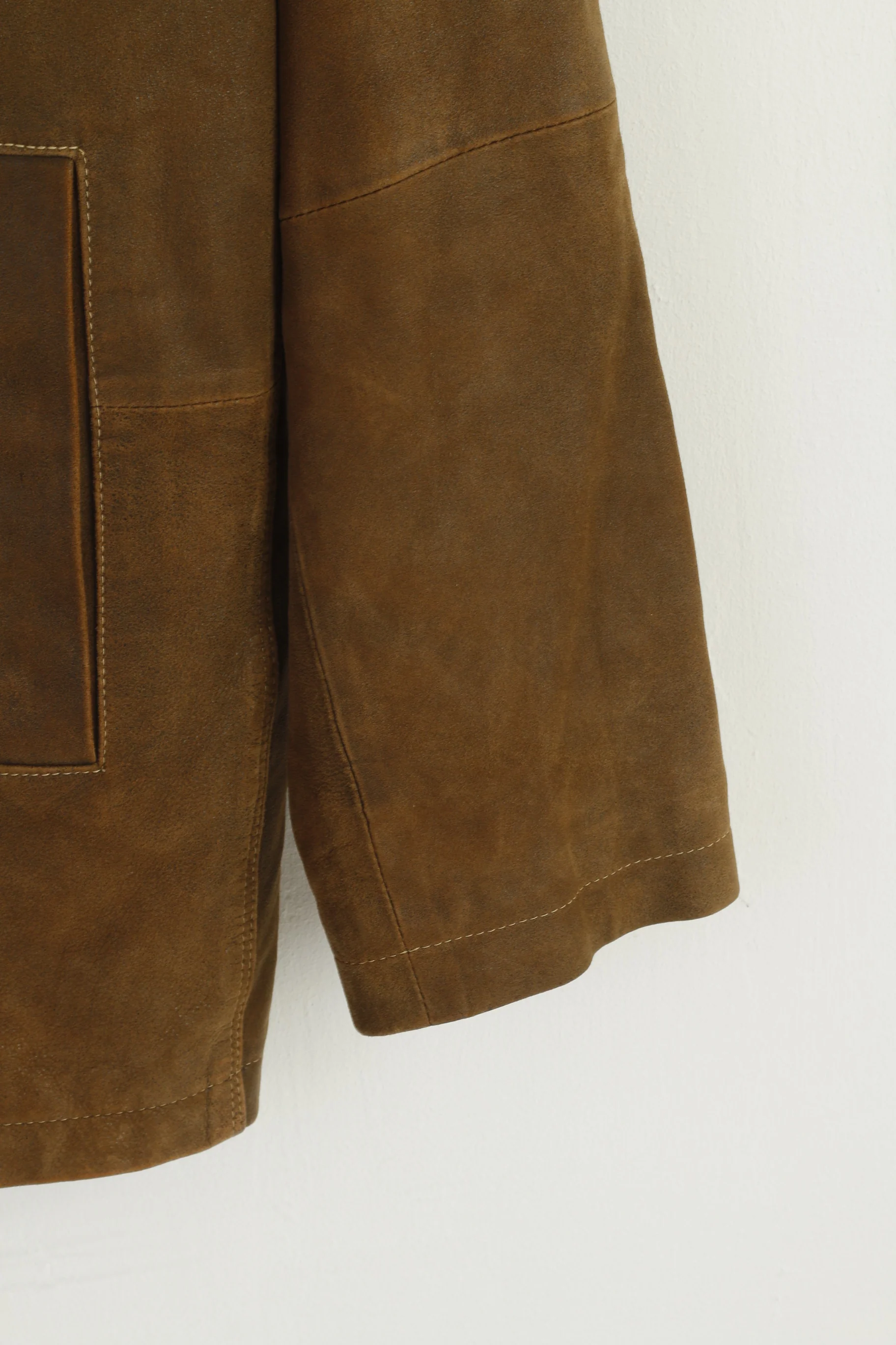 Milestone Men 50 M Jacket Brown Goat Leather Detailed Buttons Classic Top - Image 4