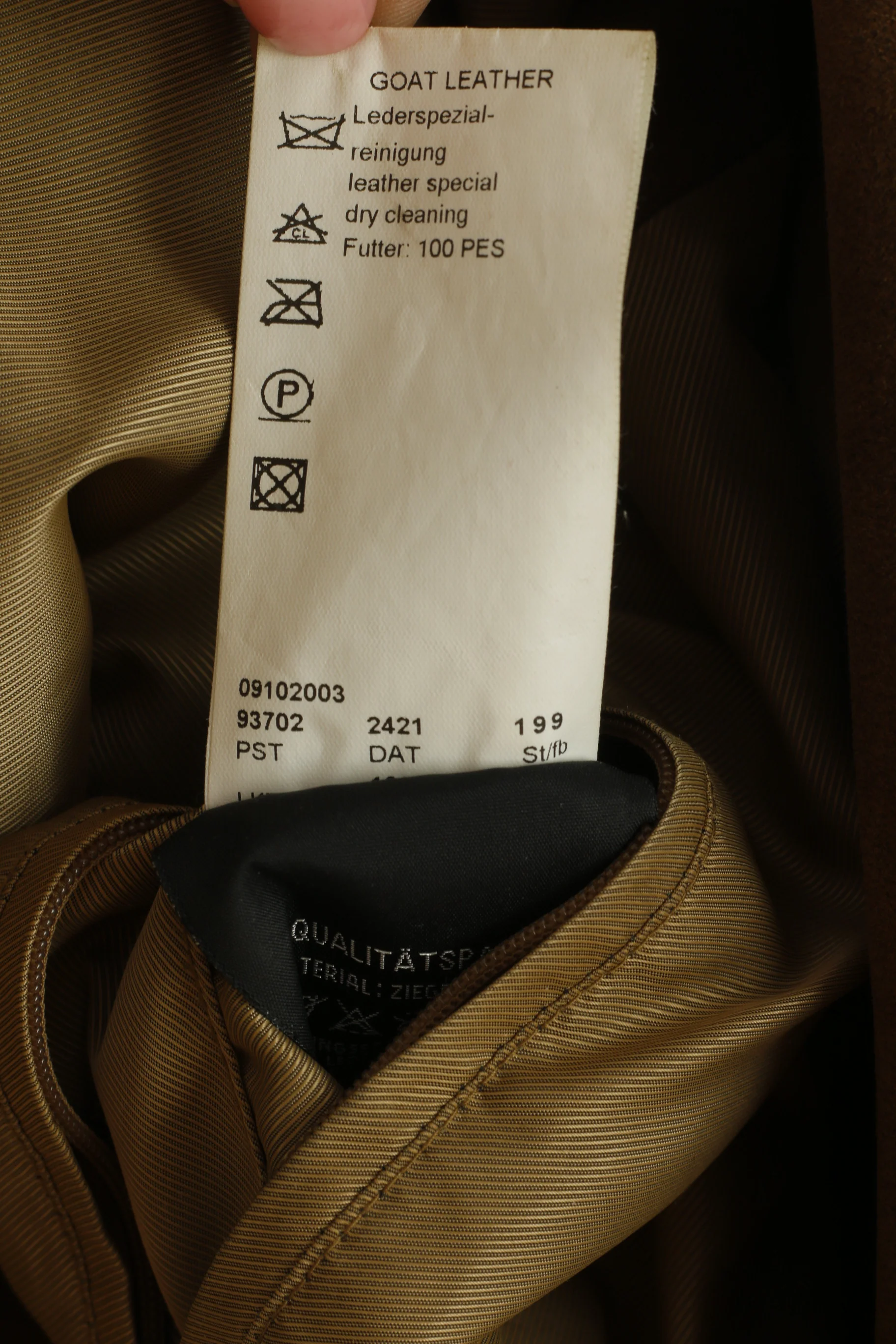 Milestone Men 50 M Jacket Brown Goat Leather Detailed Buttons Classic Top - Image 7
