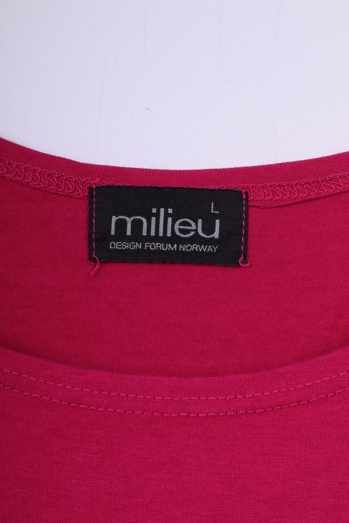 Milieu Womens L Tank Top Pink Norway Lace Cotton Crew Neck Tunic - Image 3