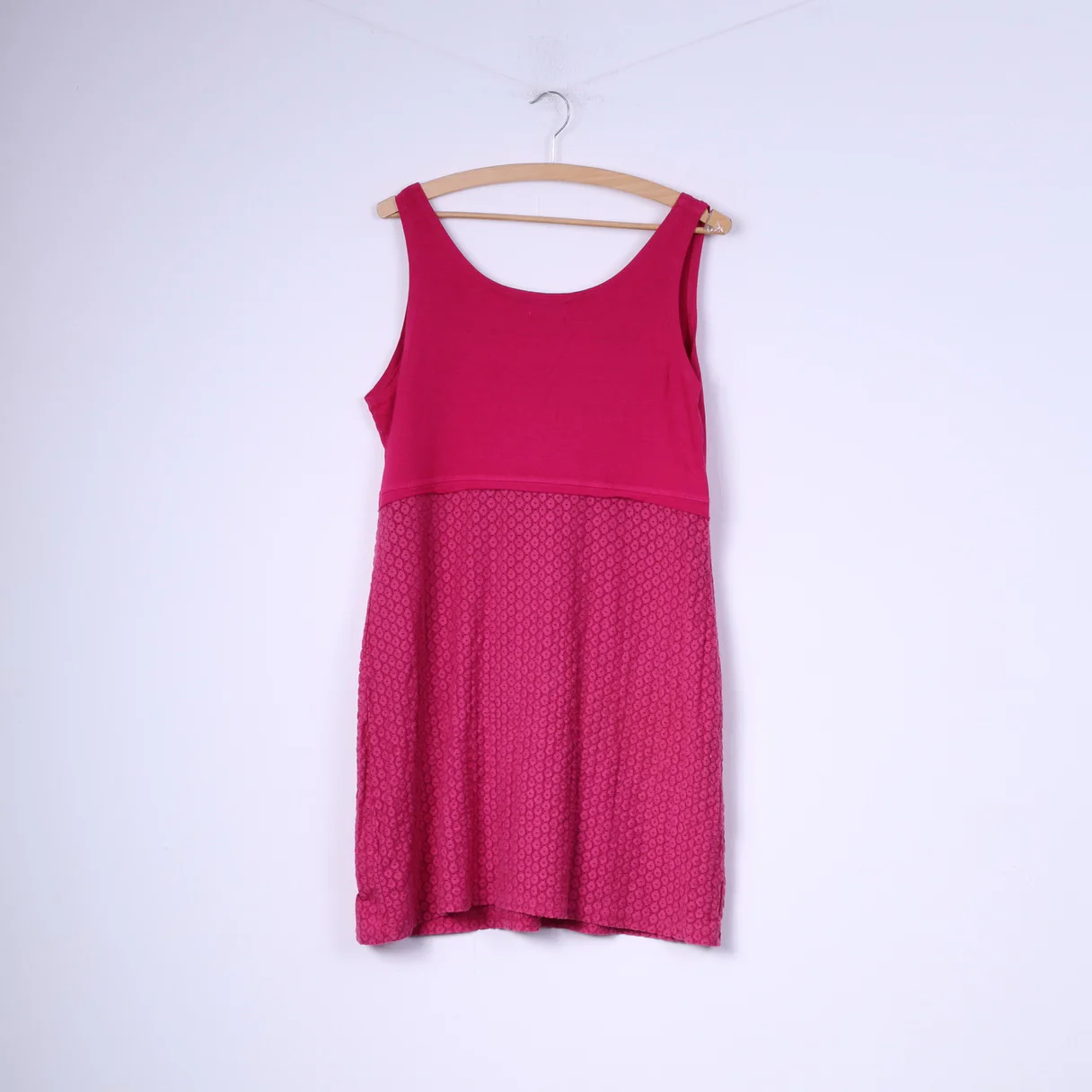 Milieu Womens L Tank Top Pink Norway Lace Cotton Crew Neck Tunic - Image 5