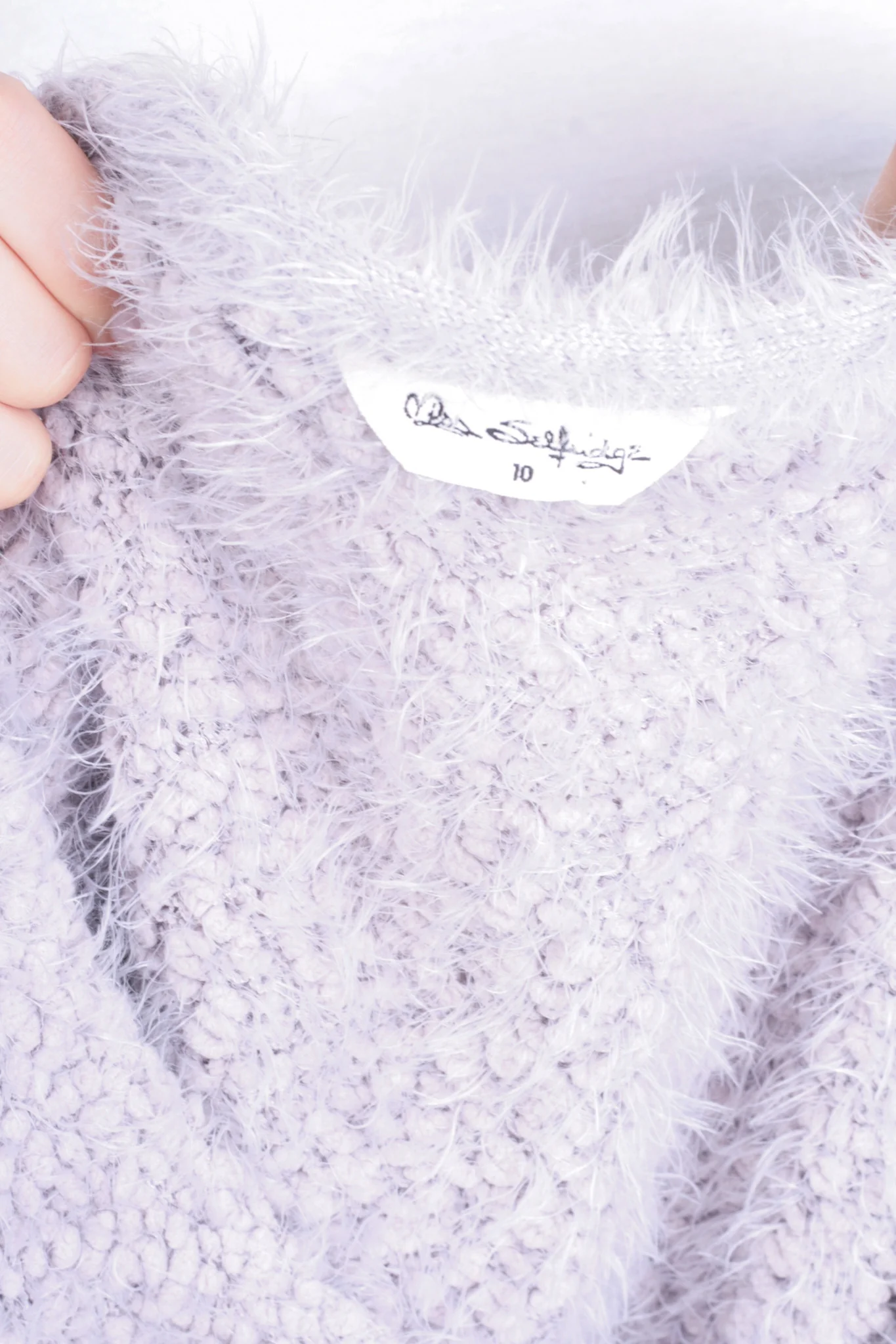 Miss Selfridge Women's 10 M Cardigan Jumper Violet Patchwork - Image 4