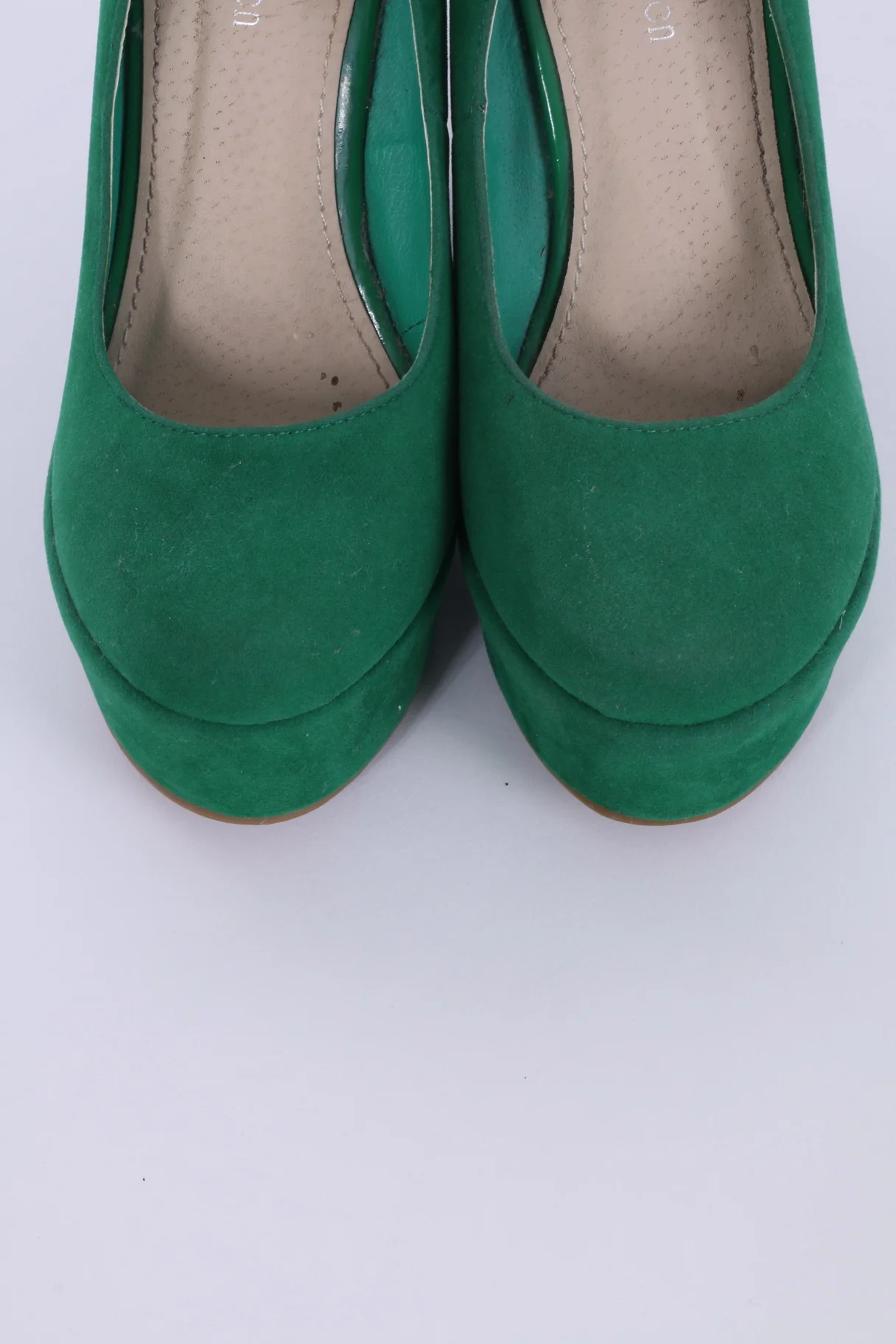 Mode Queen Womens 39 Shoes Wedges High Heels Platform Court Pumps Green - Image 4