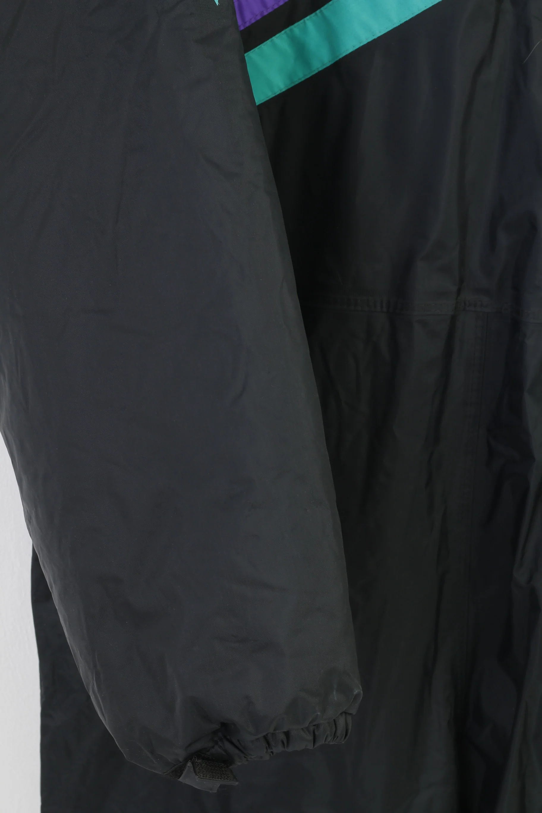 Modeka Men L Ski Suit Waterproof PVC Nylon Black Full Zipper Collar Vintage Padded Top - Image 3