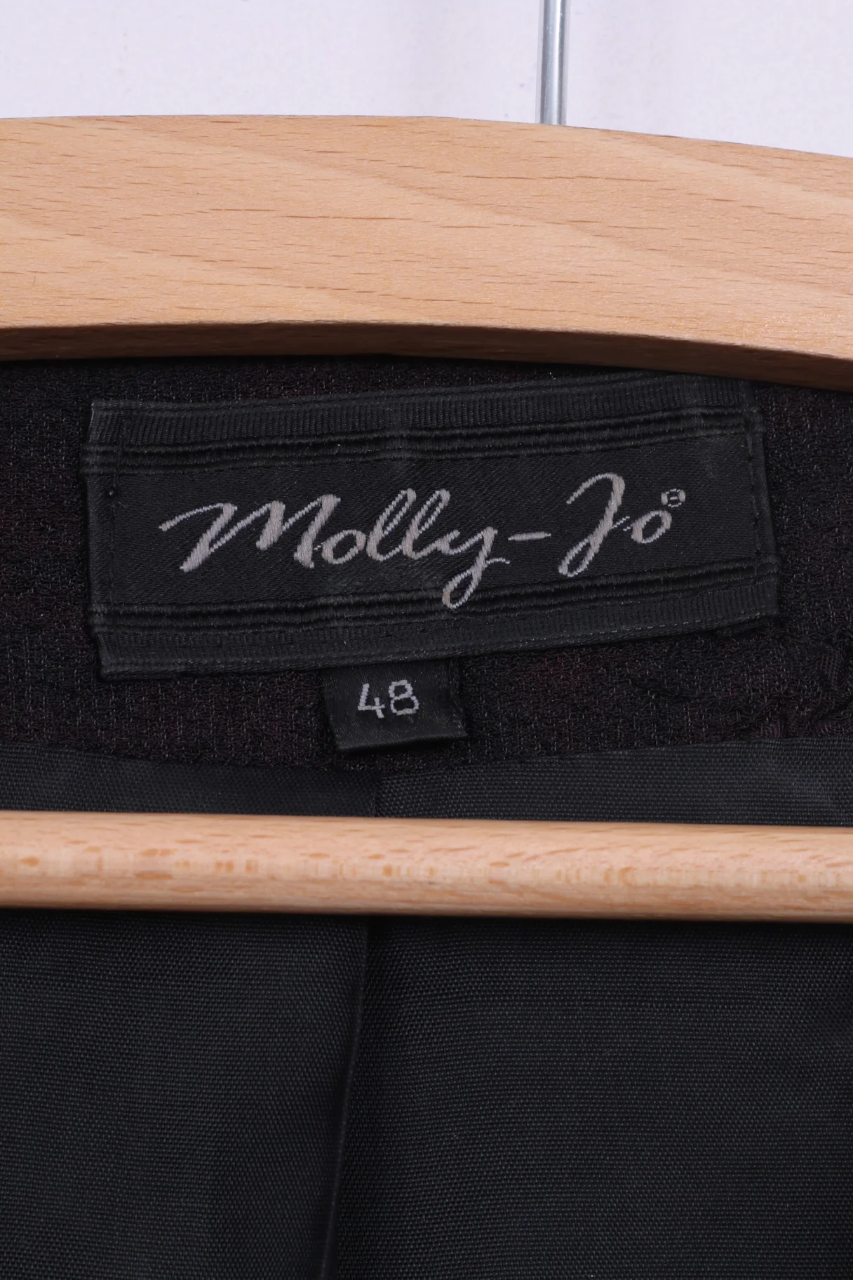 Molly -Jo Womens 48 XL Jacket Blazer Shoulder Pads Single Breasted Red Black Dyed Vintage - Image 5