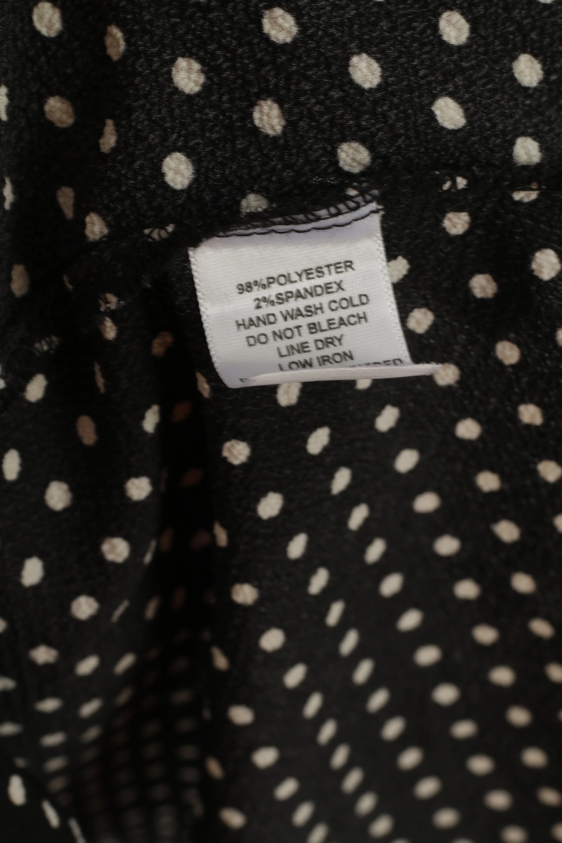 Monteau Los Angeles Women L (M) Midi Dress Black White Dots Vintage Style - Image 6