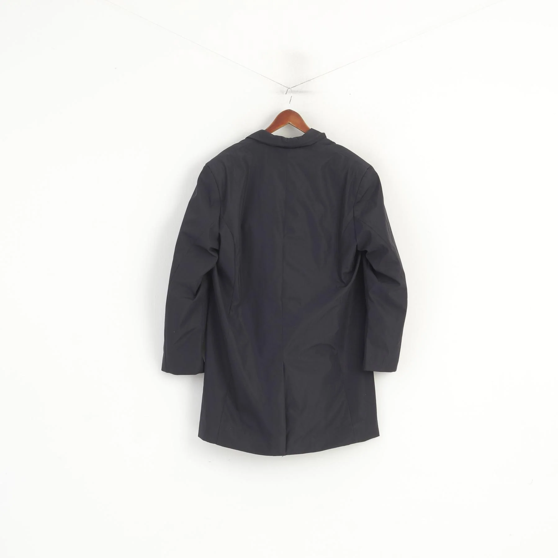 Moods Of Norway Men XXL Coat Navy Removable Lining Classic Vintage Single Breasted Norwegian Trench - Image 12