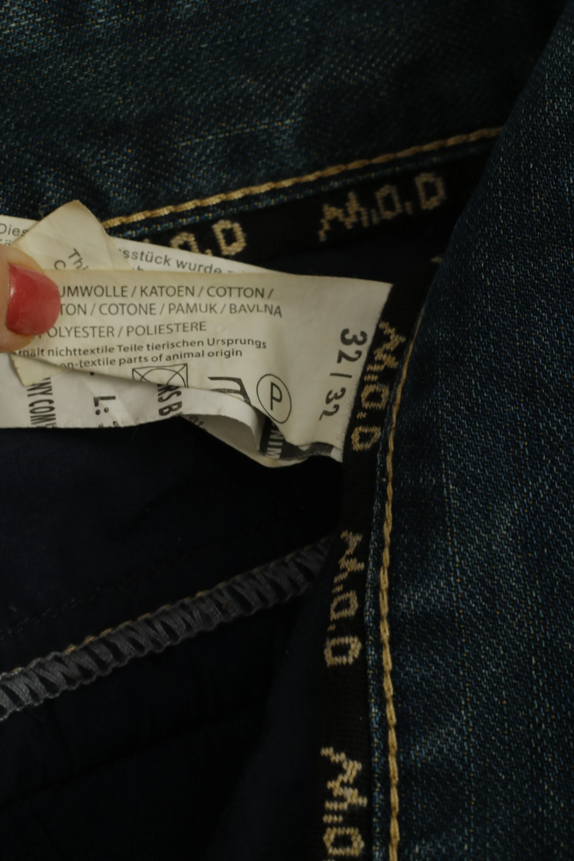 MOD Men 32 Jeans Trousers Navy Cotton Multi Pocket Miracle Denim Pants - Image 5