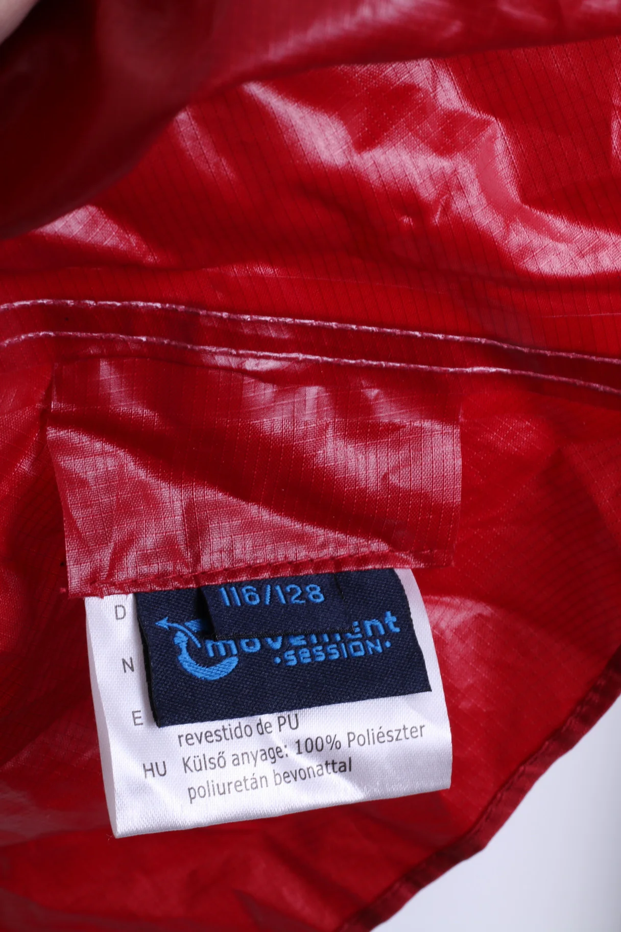 Movement Session Boys 116-128 Cape Jacket Raincoat Waterproof Red - Image 4