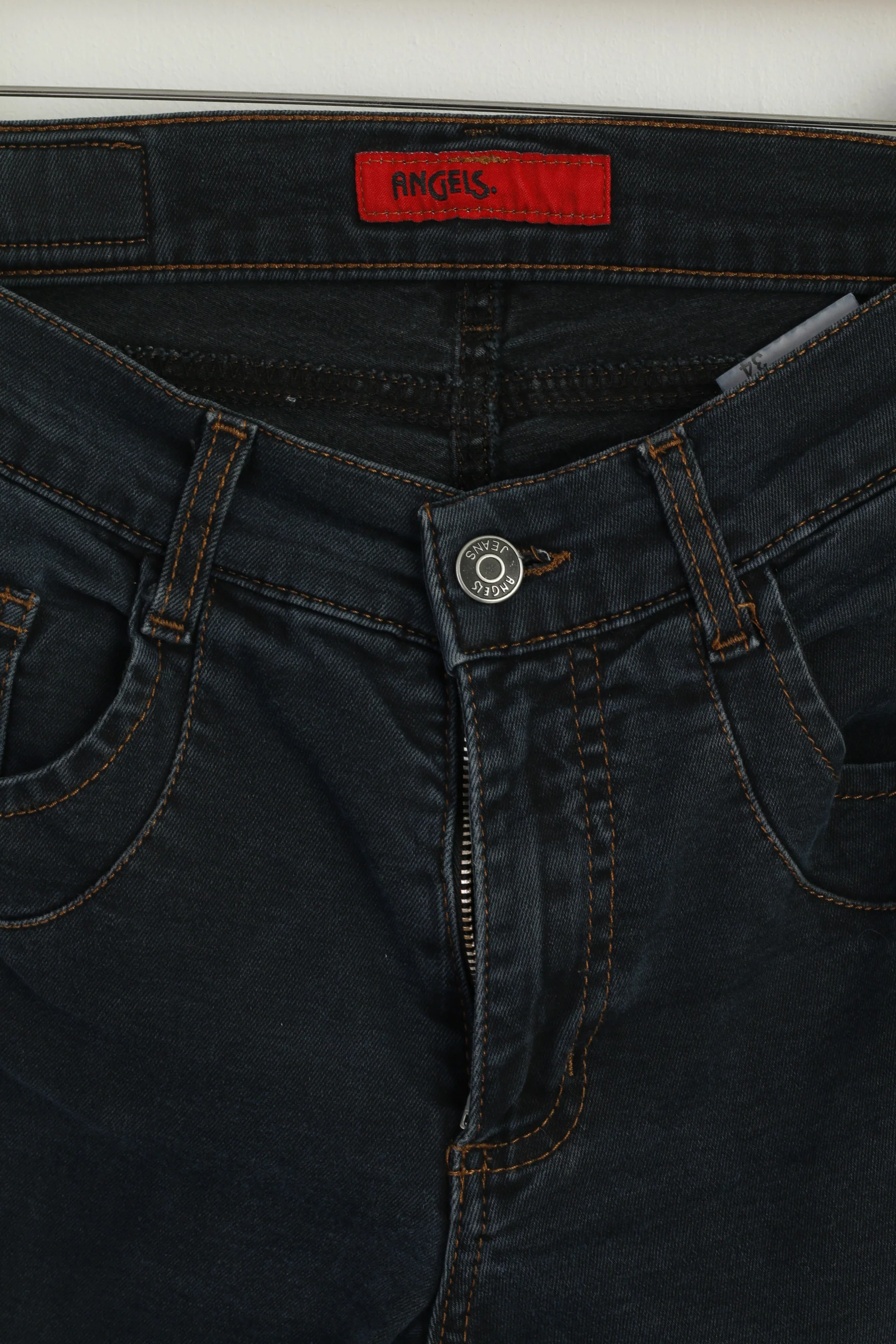 ANGELS Women 34 S Jeans Trousers Navy Skinny Patti Cotton Stretch Pants - Image 2