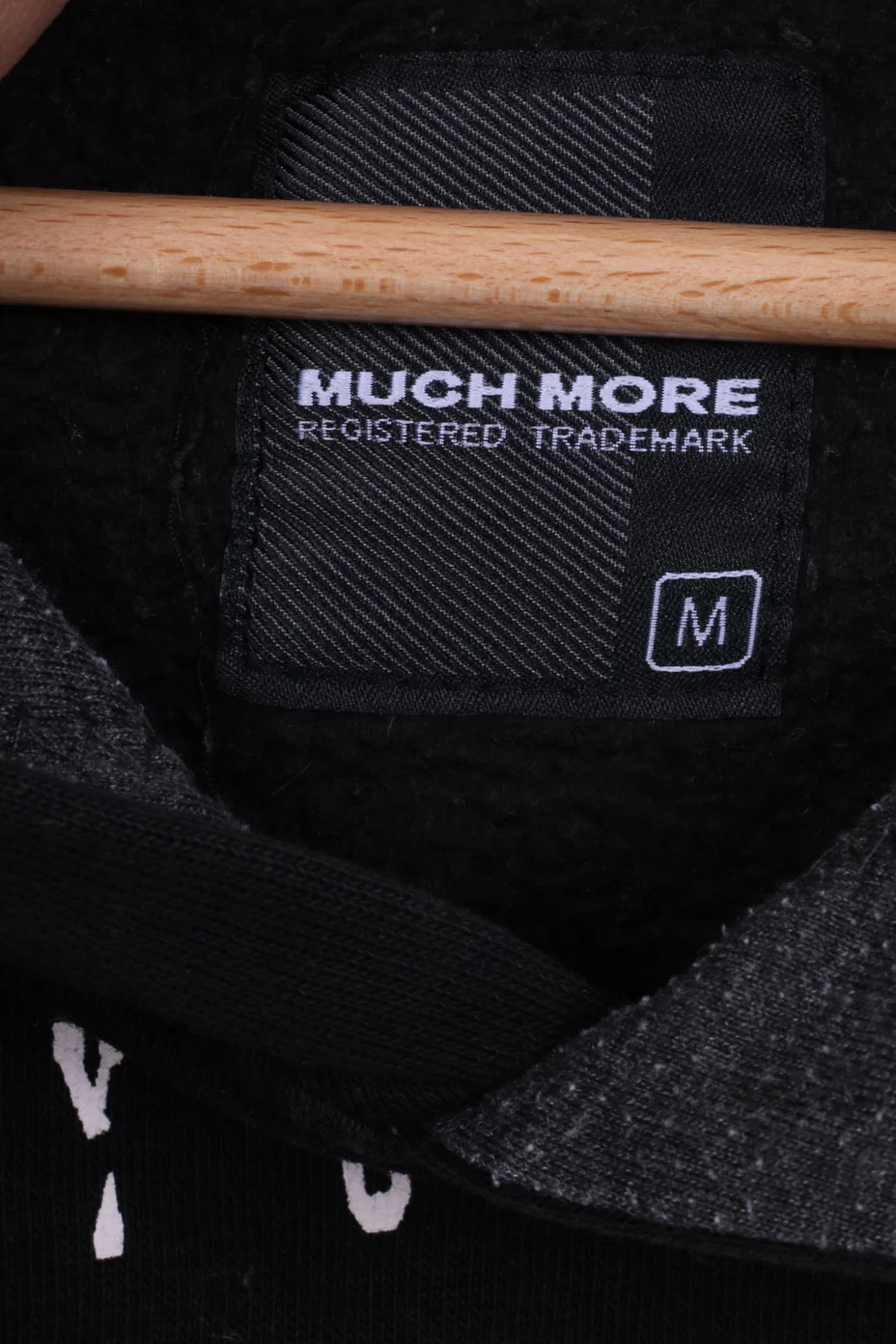 Much More Mens M Sweatshirt Black Hooded Graphic NYC Brooklyn Cotton Jumper - Image 3