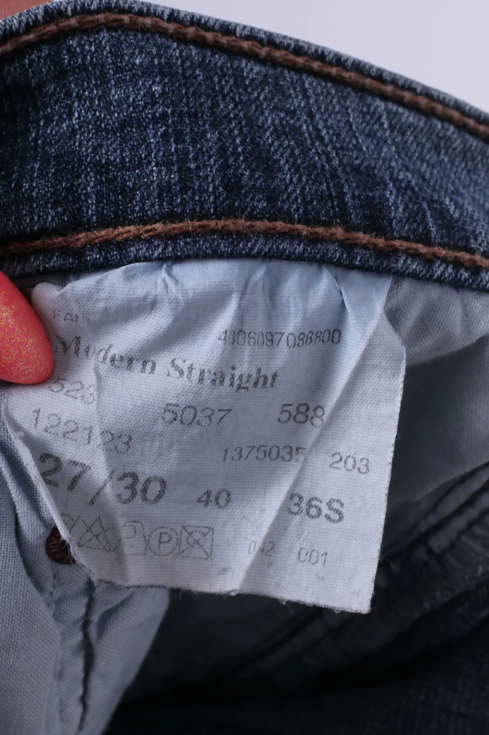 Mustang Jeans Womens W 27 L 30 Trousers Denim Cotton Blue Jeans - Image 3