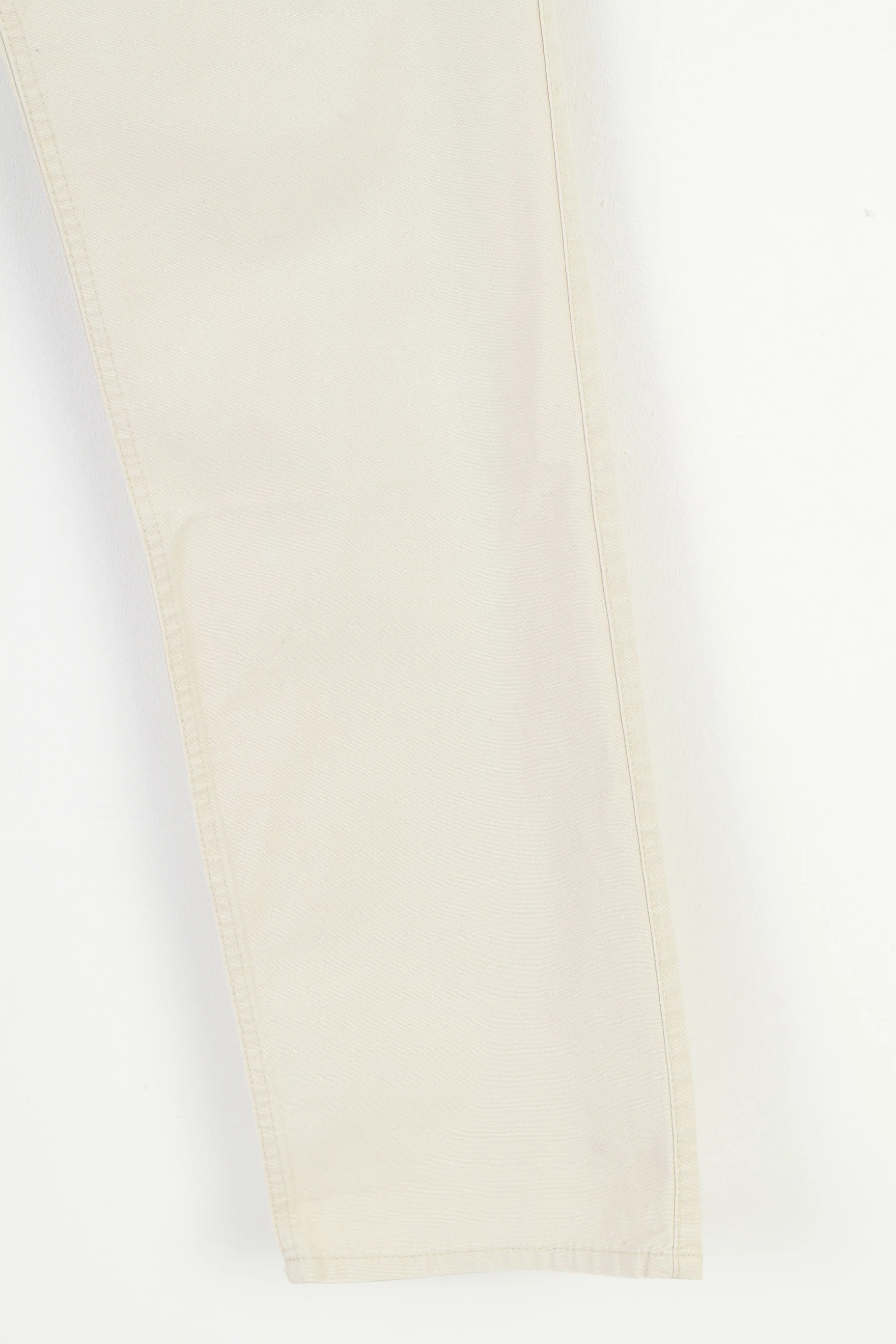Mustang Men 34 Trousers Beige Jeans Cotton Basic Straight Leg Vintage Pants - Image 3