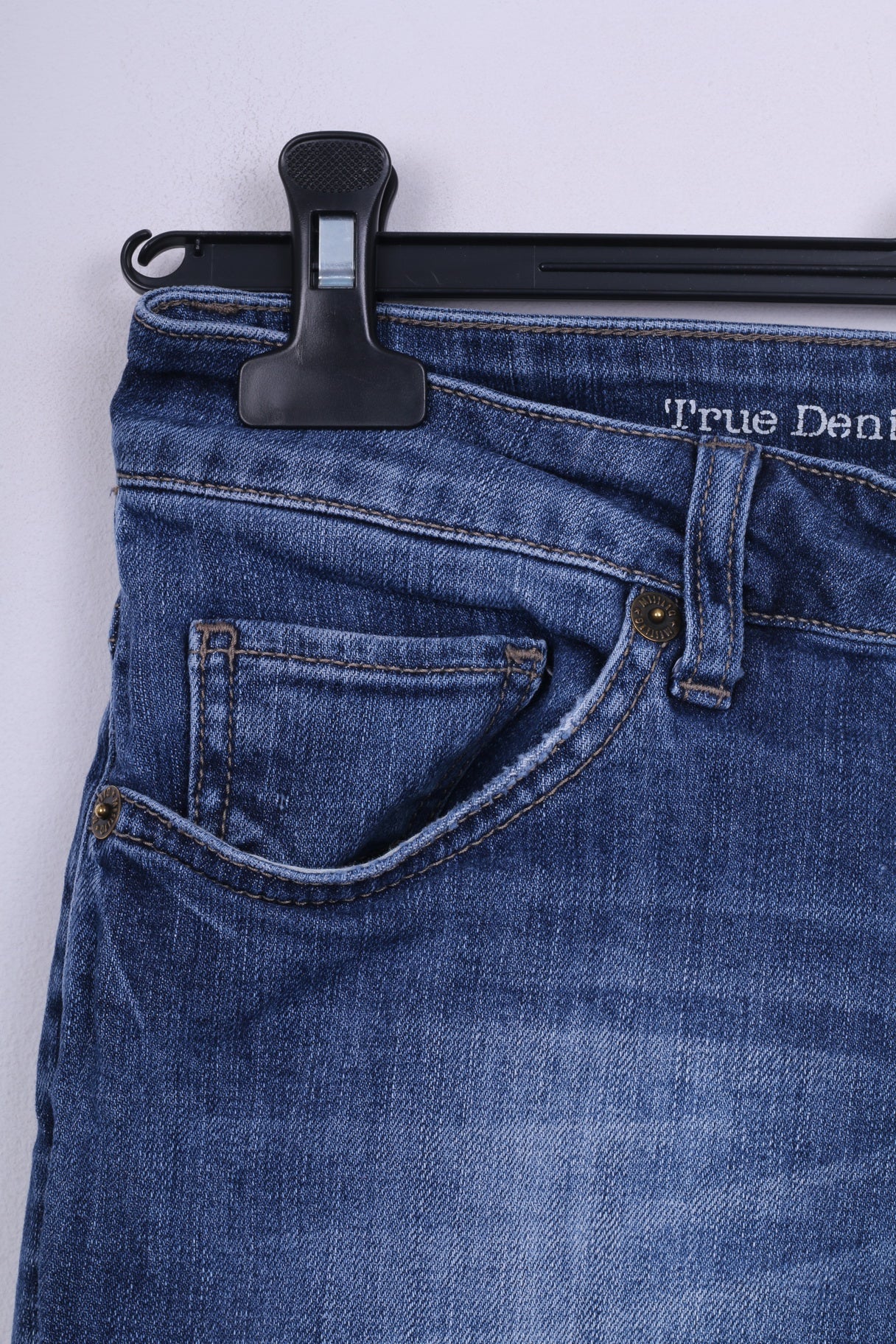 Mustang Womens W28 L36 Jeans Emily Cotton Blue Straight Leg True Denim - Image 2