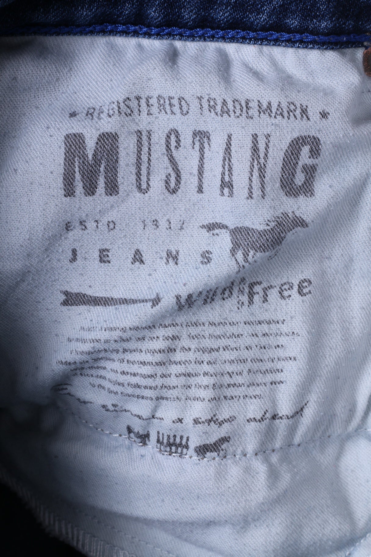Mustang Womens W28 L36 Jeans Emily Cotton Blue Straight Leg True Denim - Image 3