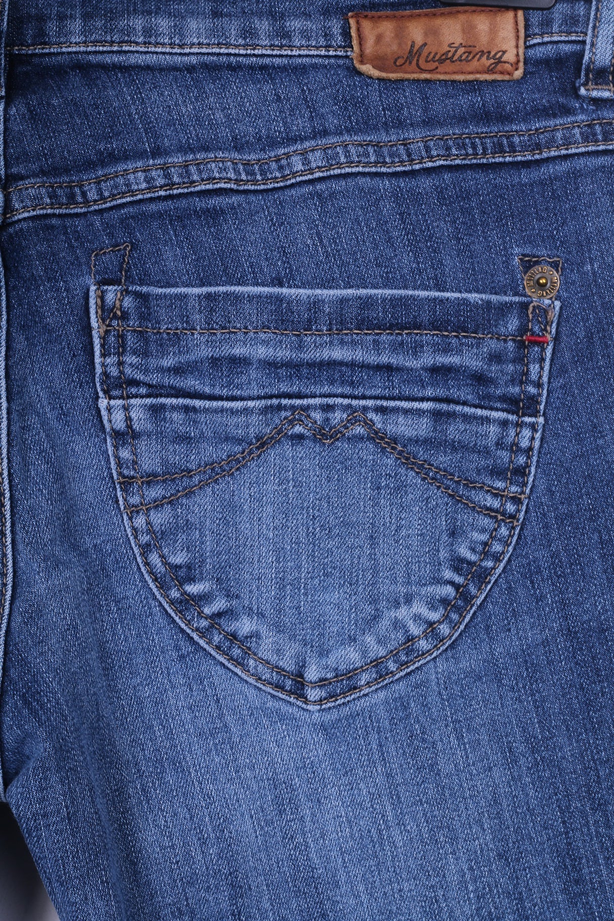 Mustang Womens W28 L36 Jeans Emily Cotton Blue Straight Leg True Denim - Image 5
