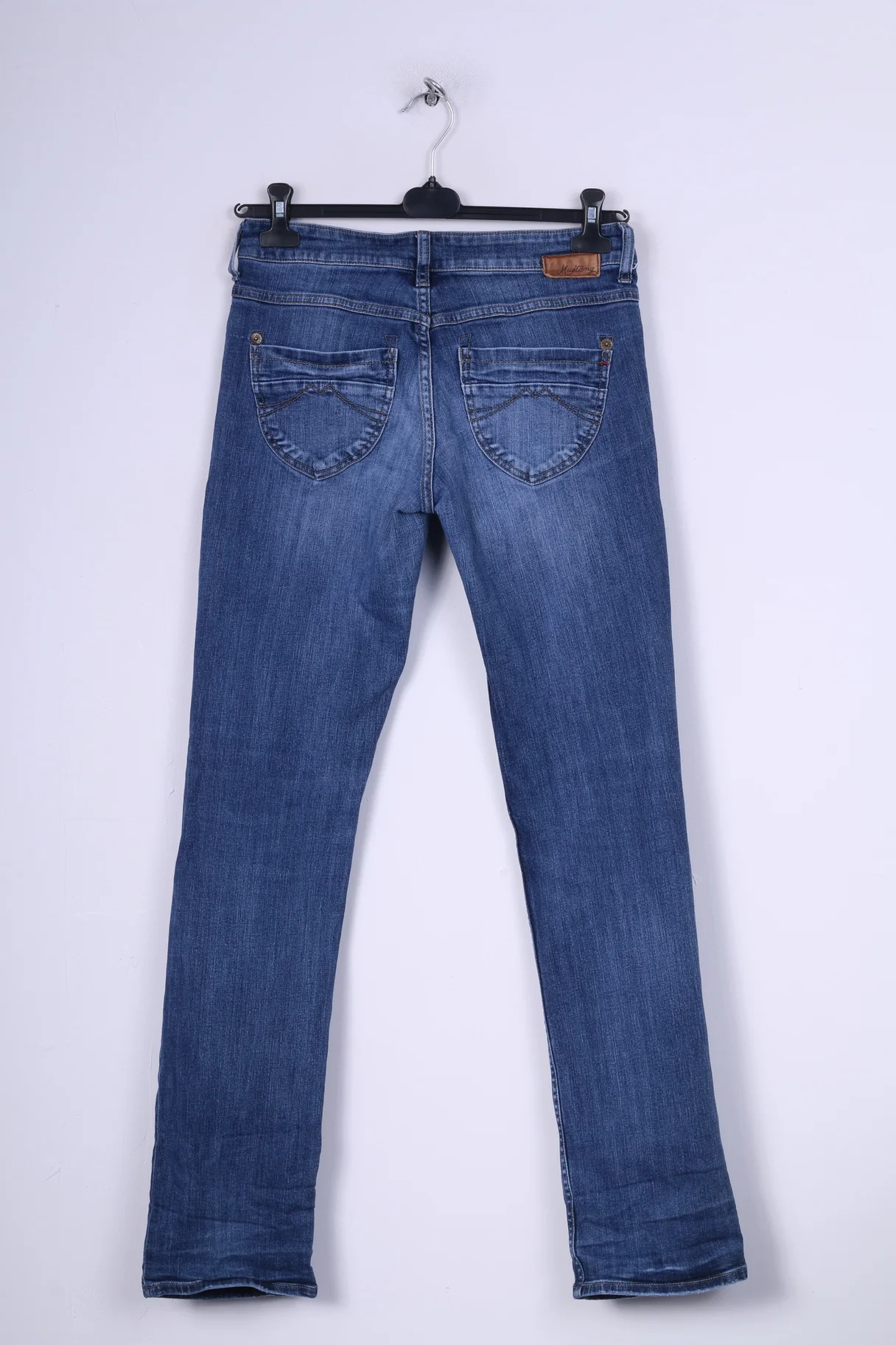 Mustang Womens W28 L36 Jeans Emily Cotton Blue Straight Leg True Denim - Image 6