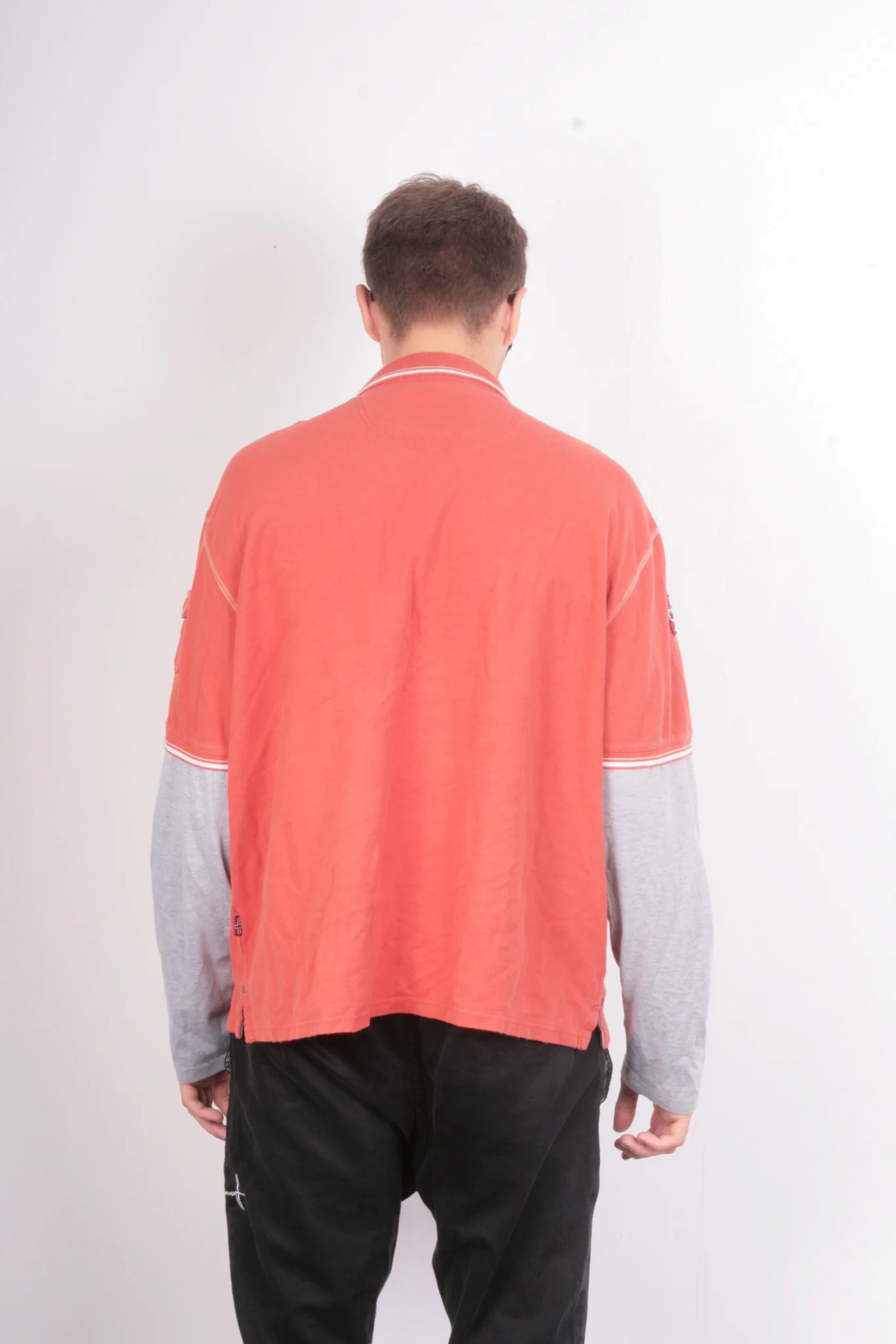 Nangaparbat Mens XXL Polo Shirt Orange Long Sleeve - Image 5