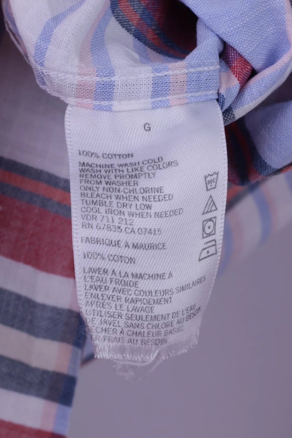 Nautica Men L Casual Shirt Blue Check Heritage Fit 100% Cotton Long Sleeve Top - Image 9